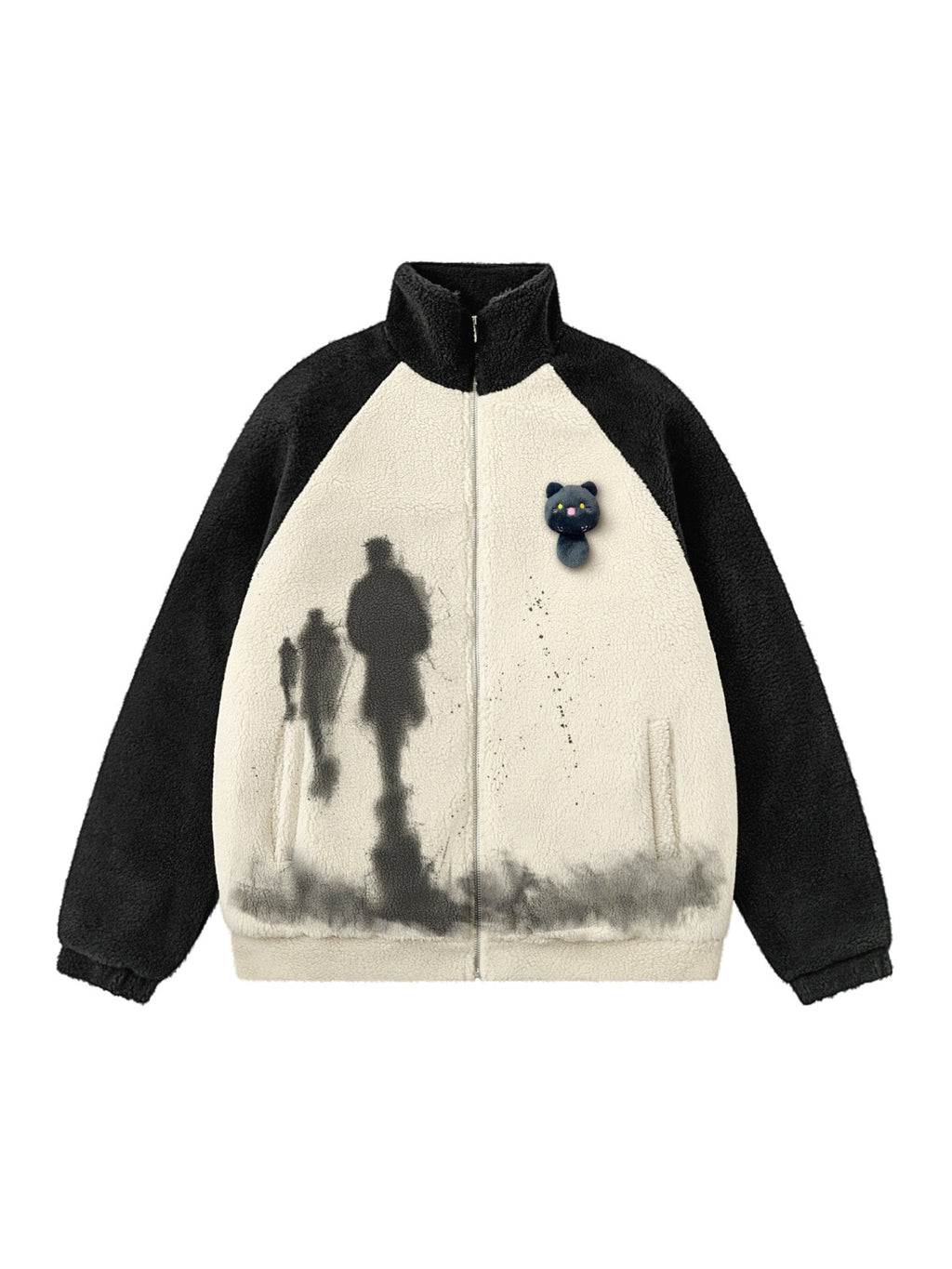 Vintage Street Collision Color Splicing Jacket