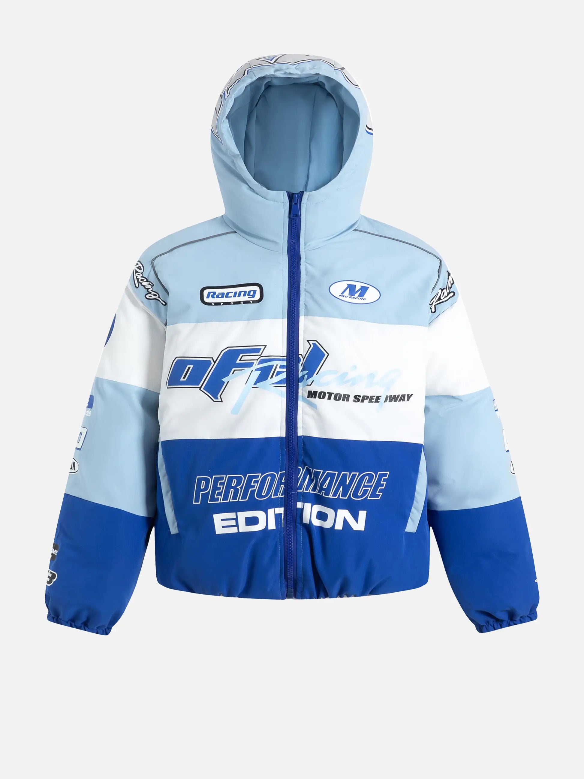 Racing Print Hooded Coat