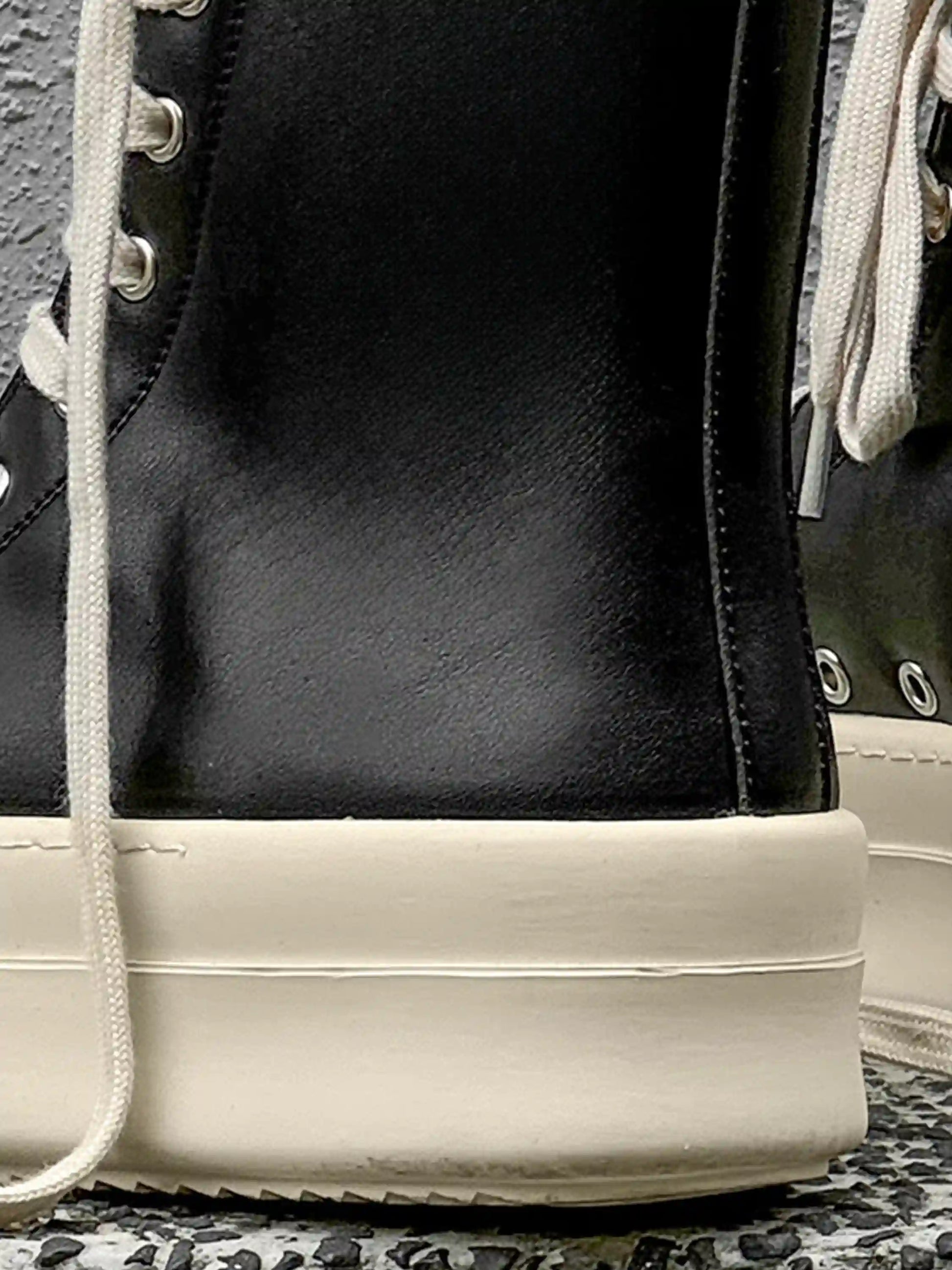 Lace-up High-top Side Zipper Chunky Shoes