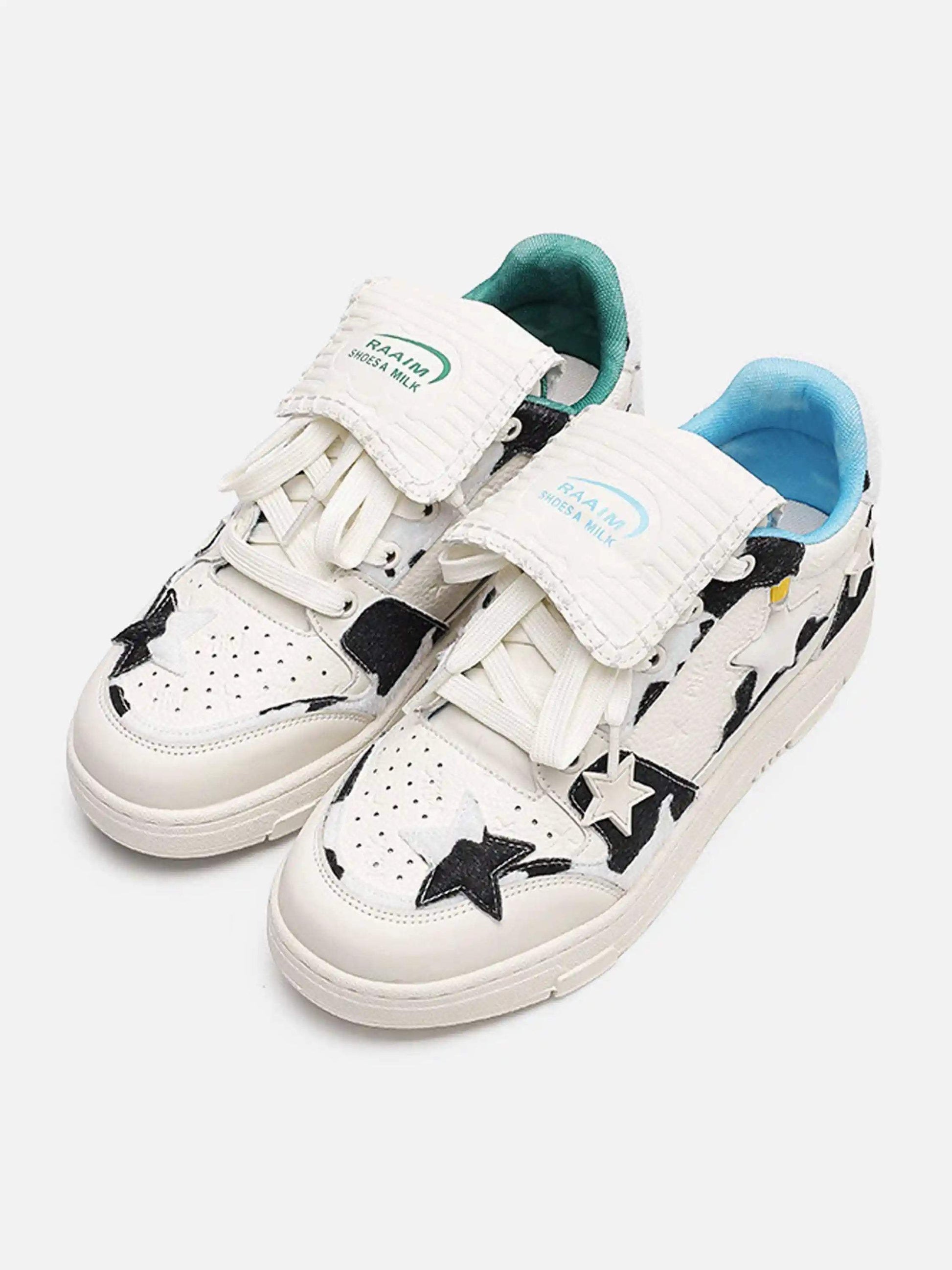 Disguisen Street Two-Color Cow Street Couple Shoes