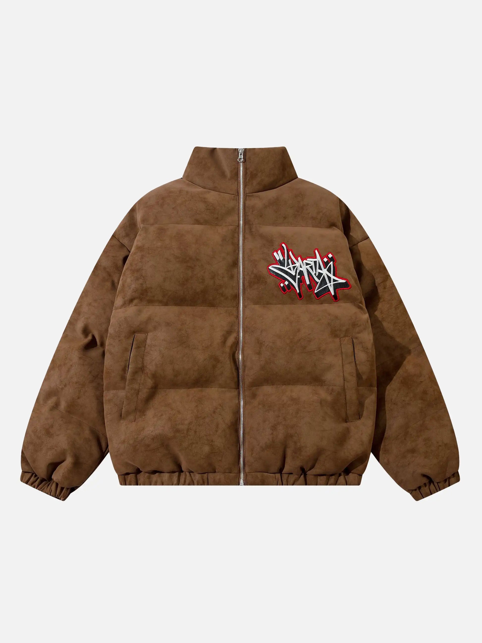 Disguisen American Retro Handwriting Embroidered Coat