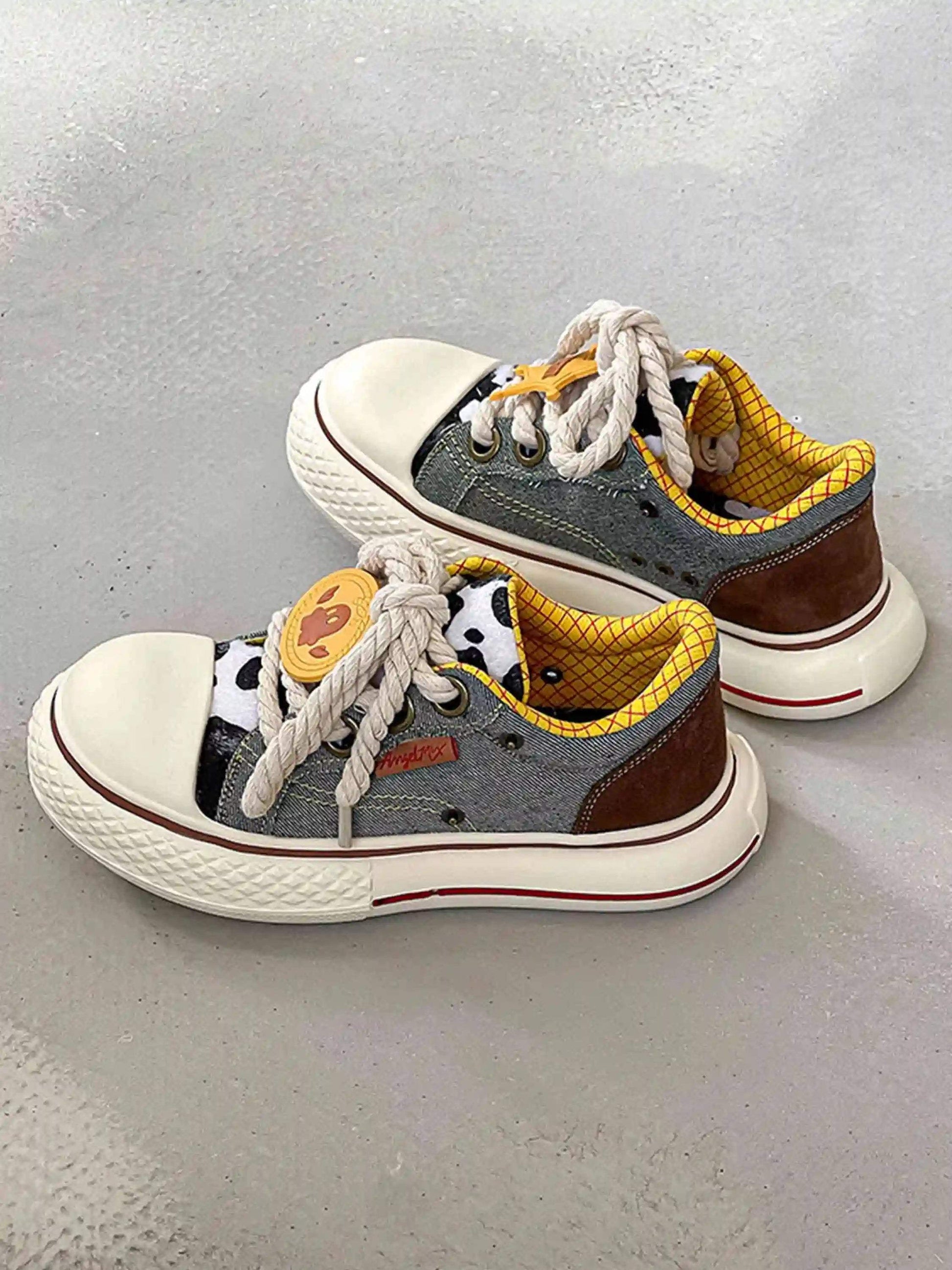 Disguisen Cowboy Ugly Big Head Canvas Shoes