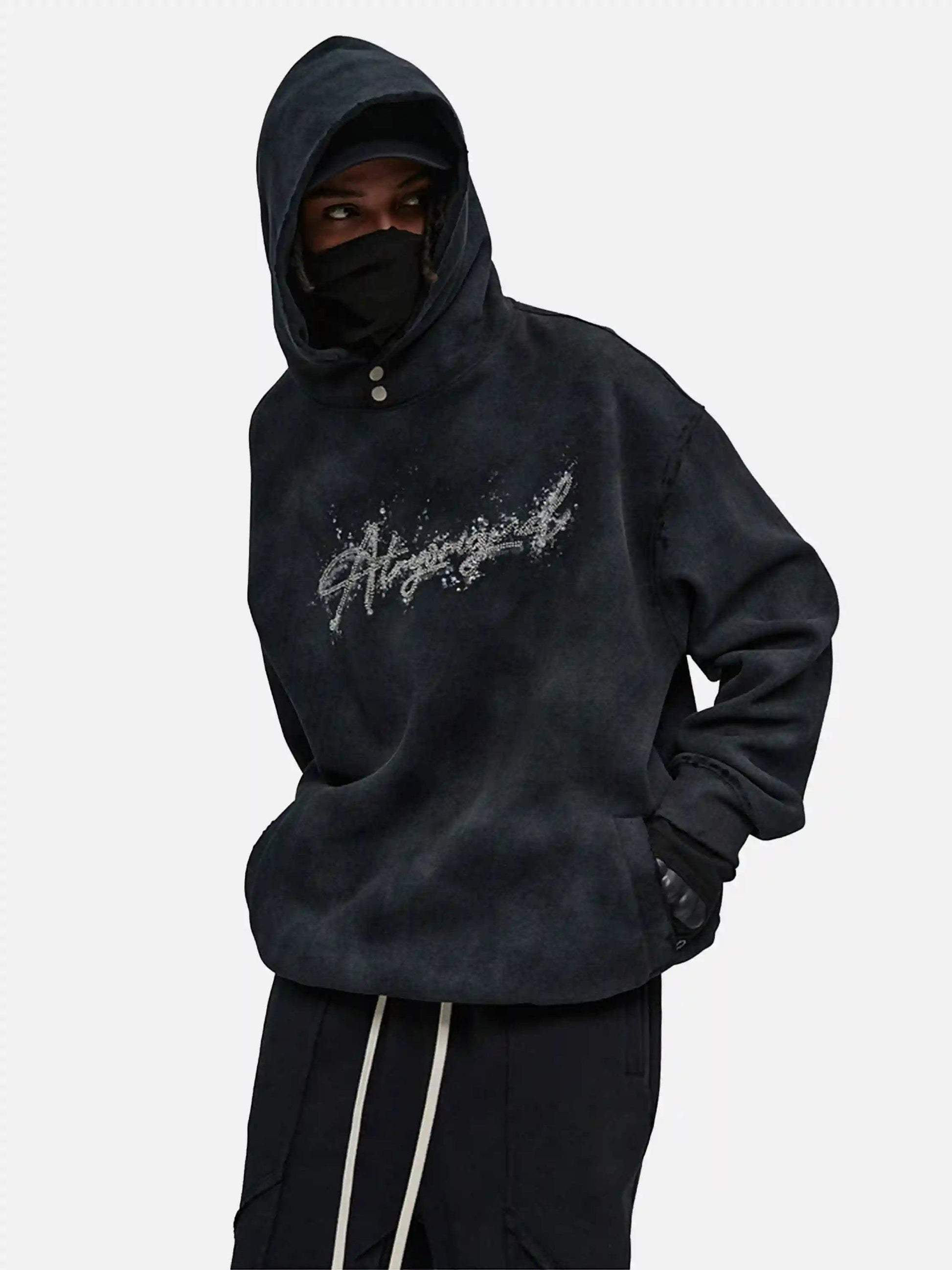 Disguisen American Style Hot Diamond Dirty Dyed Hoodie