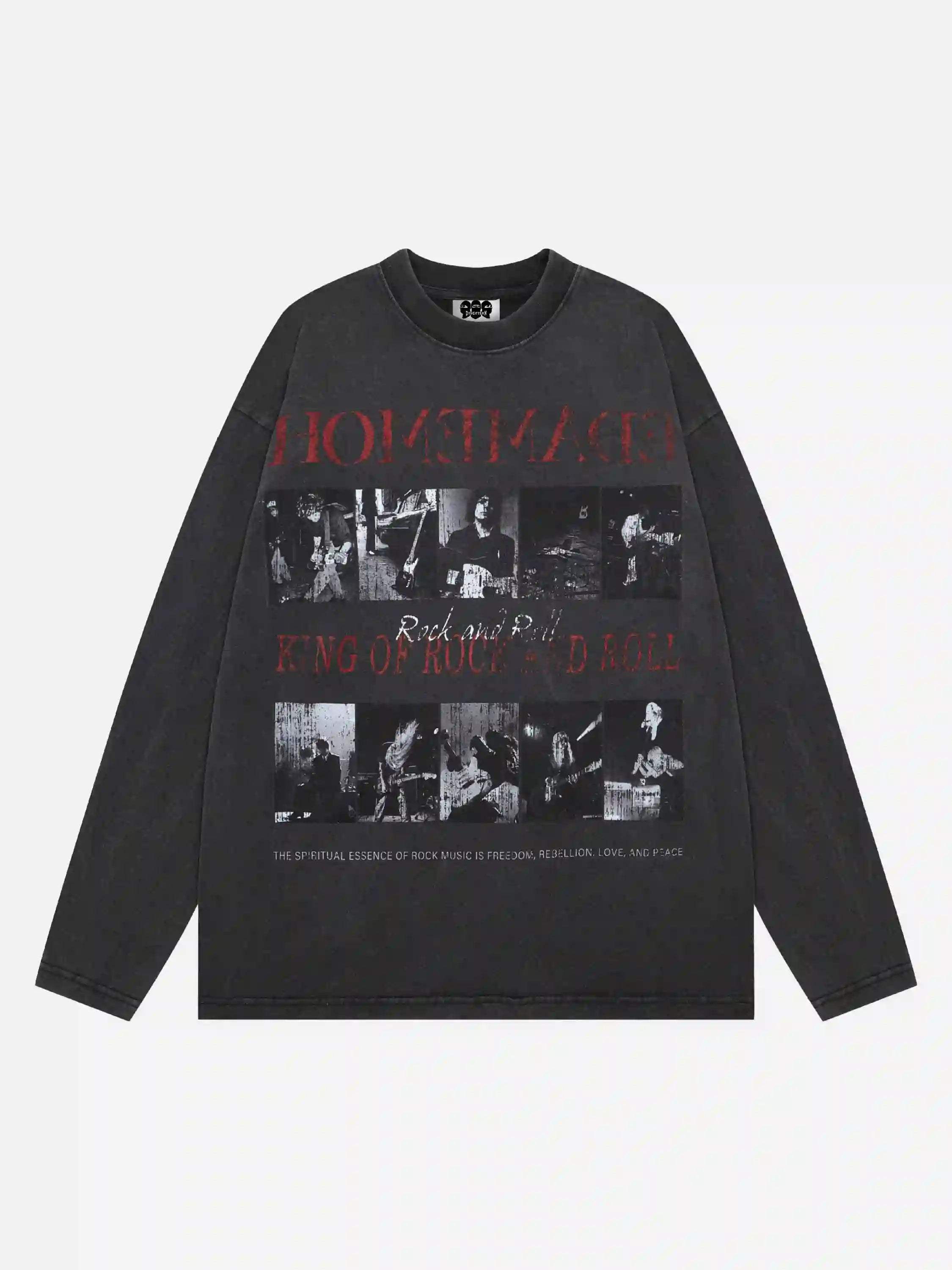 Disguisen American Retro Band Image Long Sleeve T-Shirt
