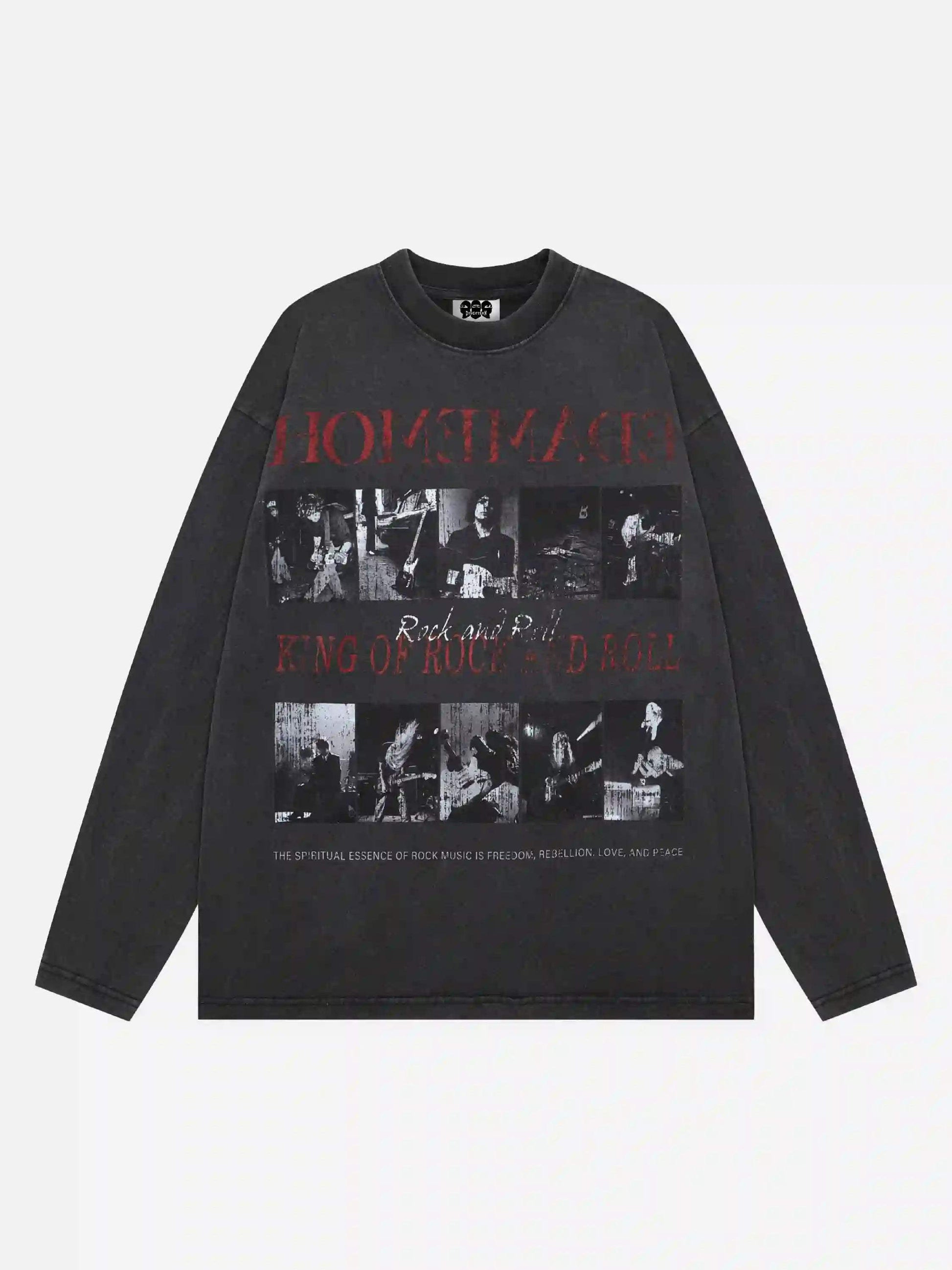 Disguisen American Retro Band Image Long Sleeve T-Shirt