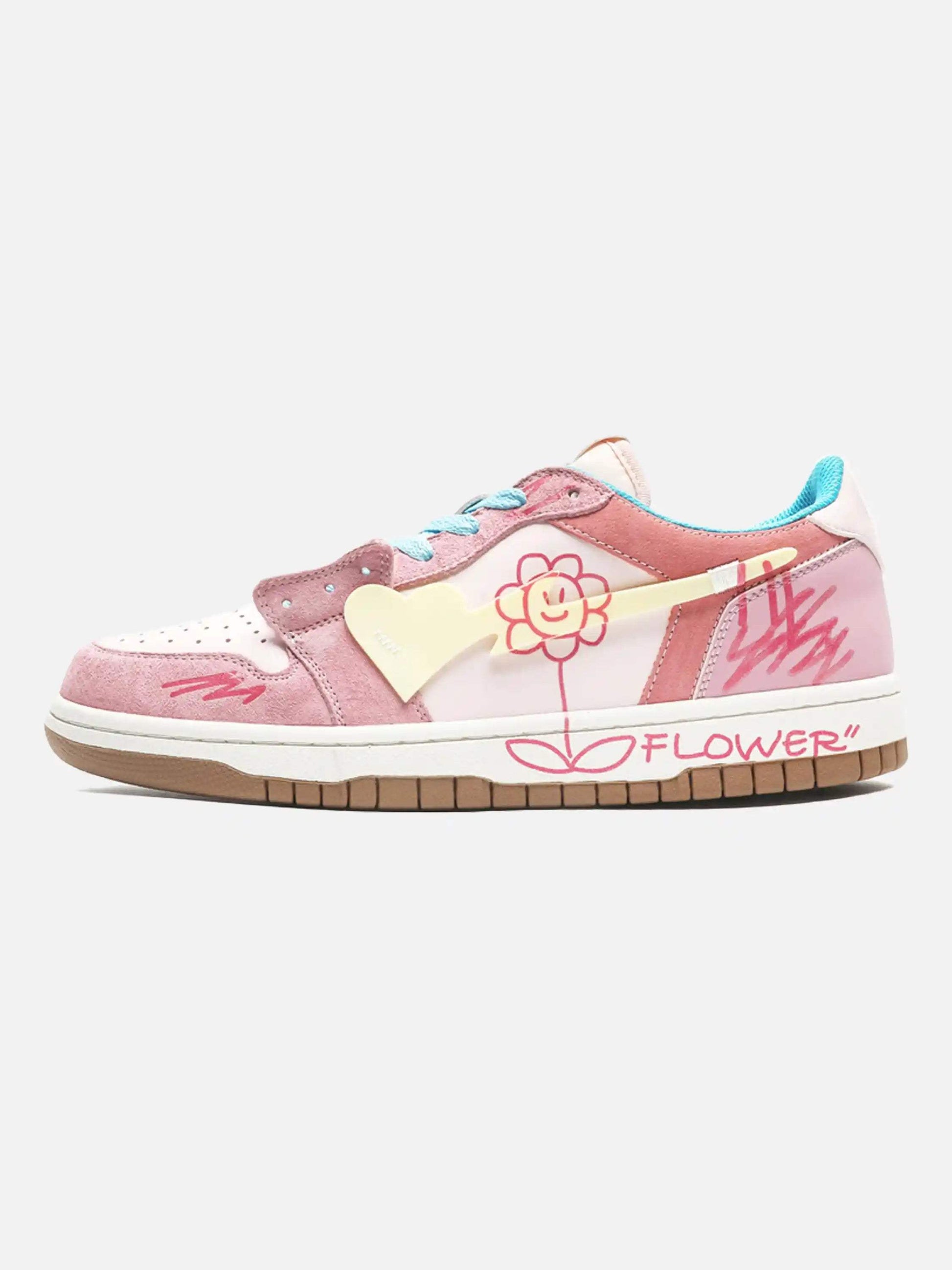 Disguisen Niche Street Playful Flower Couple Casual Shoes