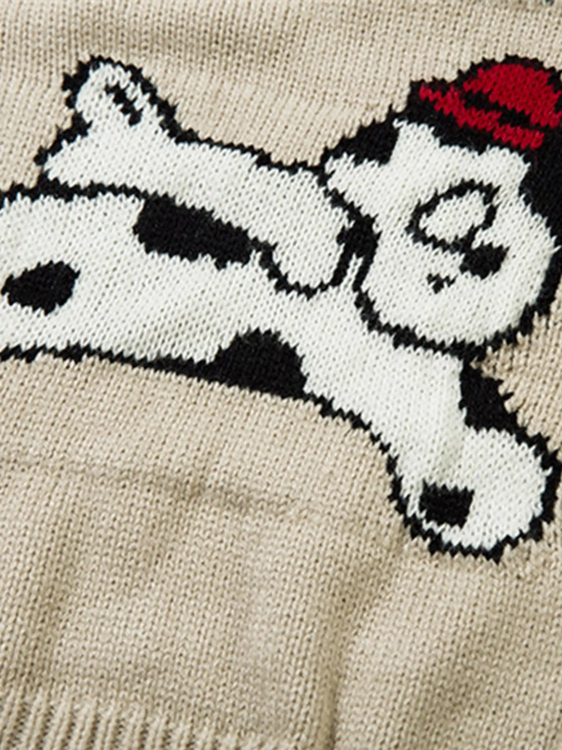 Cartoon Pets Knitted Cardigan
