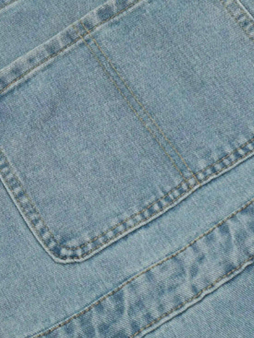 Disguisen Reverse Stitching Overalls Wide-Leg Denim Jeans