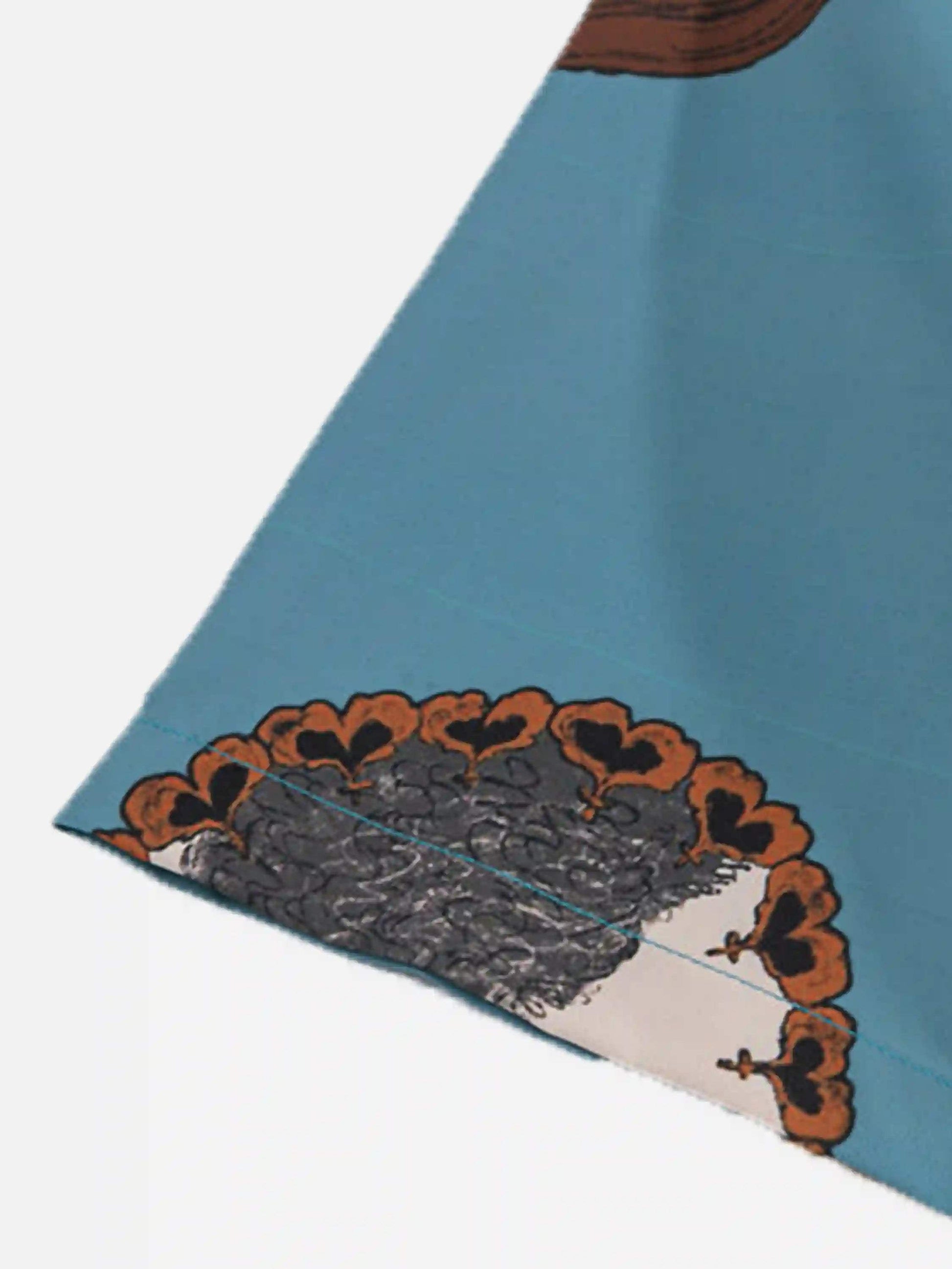 Disguisen Vintage Cat Print Short Sleeve Shirt