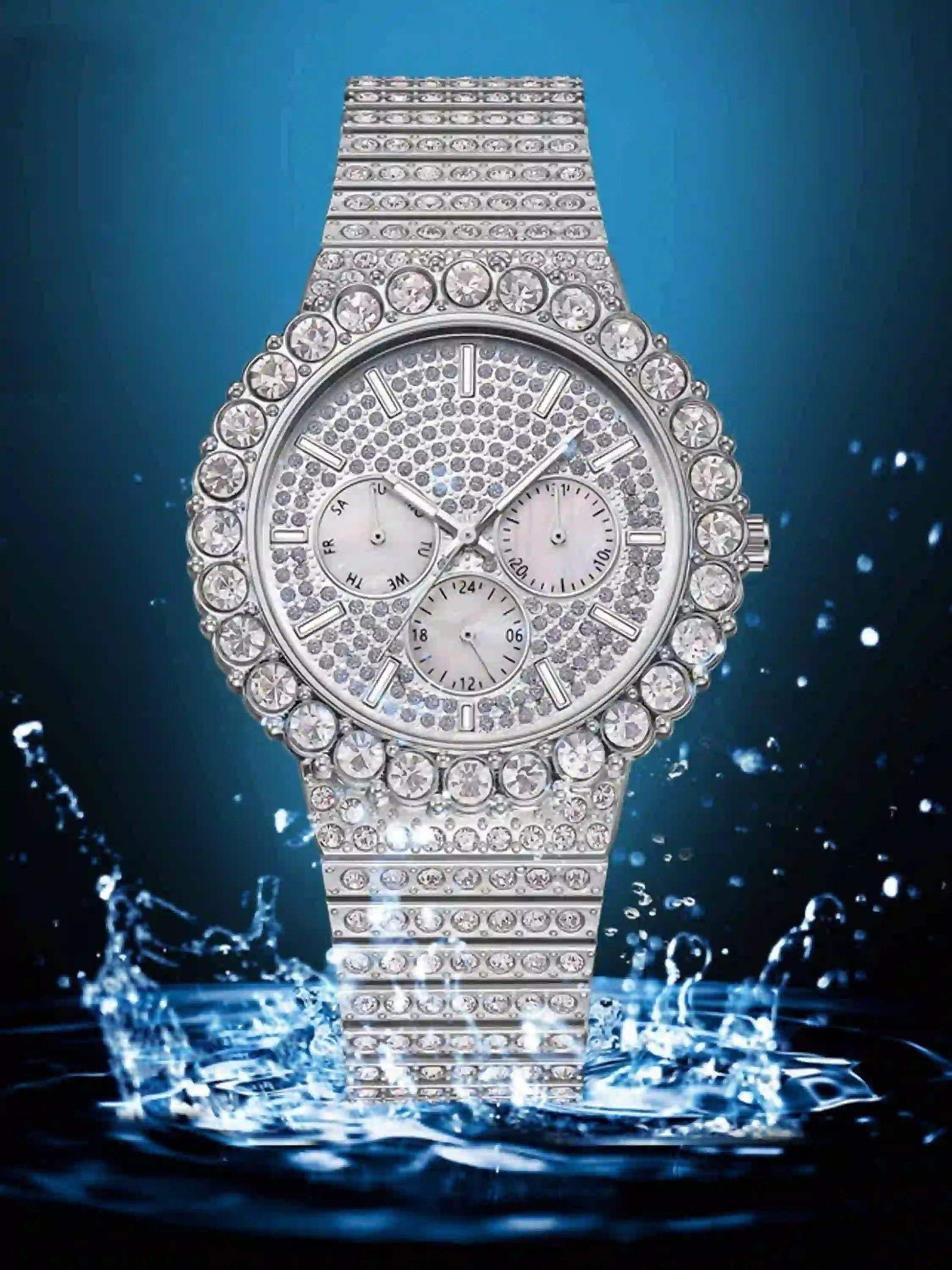 Disguisen Street Hip Hop Diamond Quartz Watch