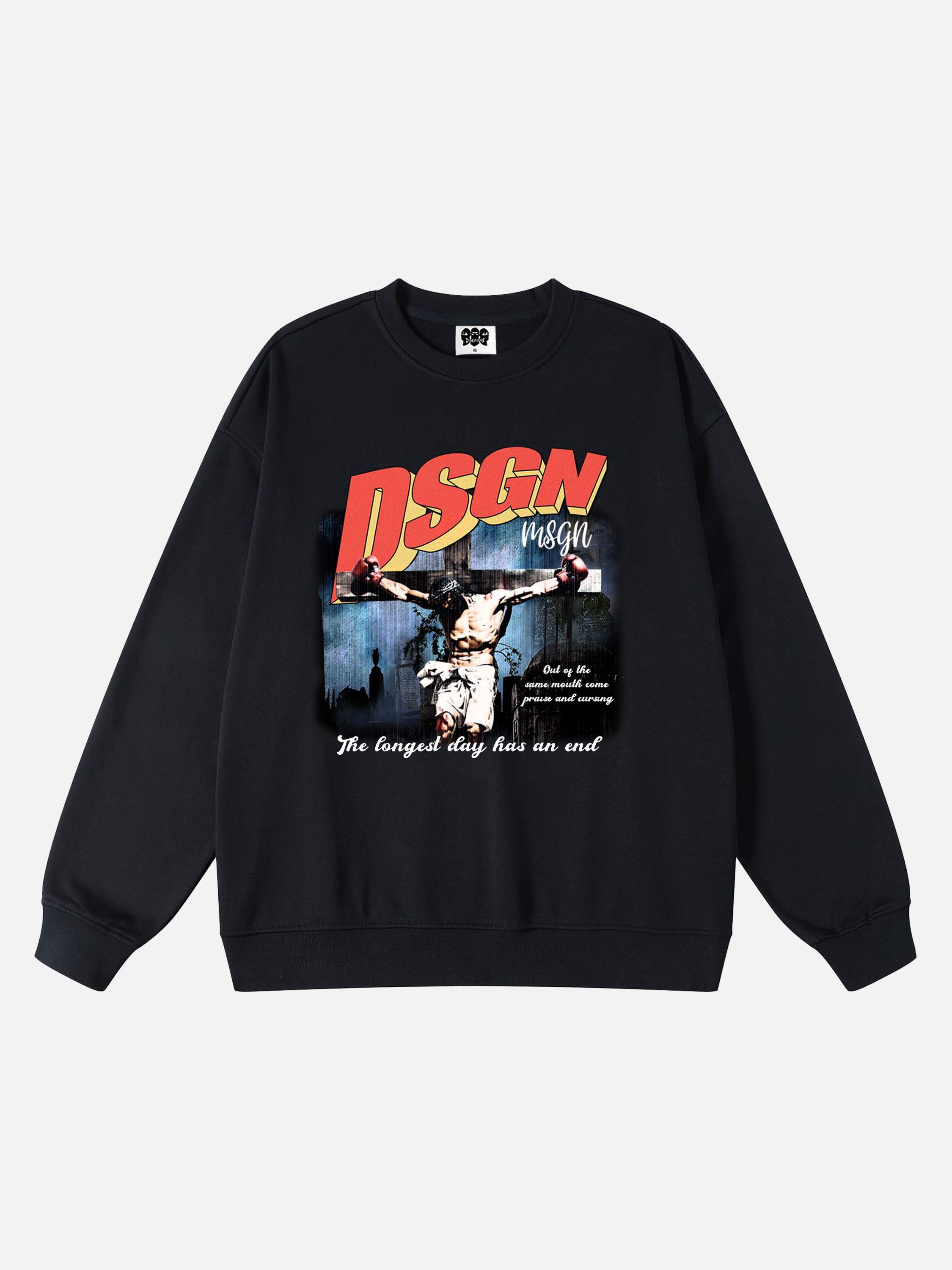 Disguisen Boxing Jesus Fleece Sweatshirt