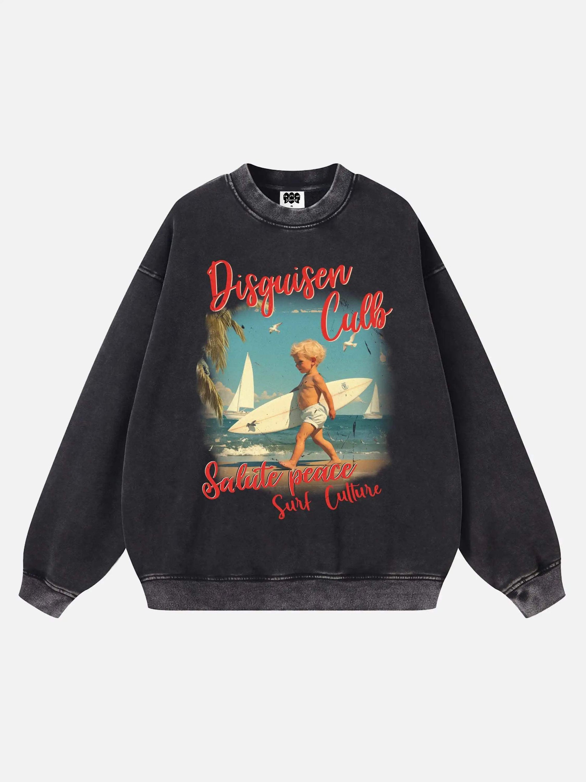 Disguisen Interesting Retro Fleece Sweatshirt