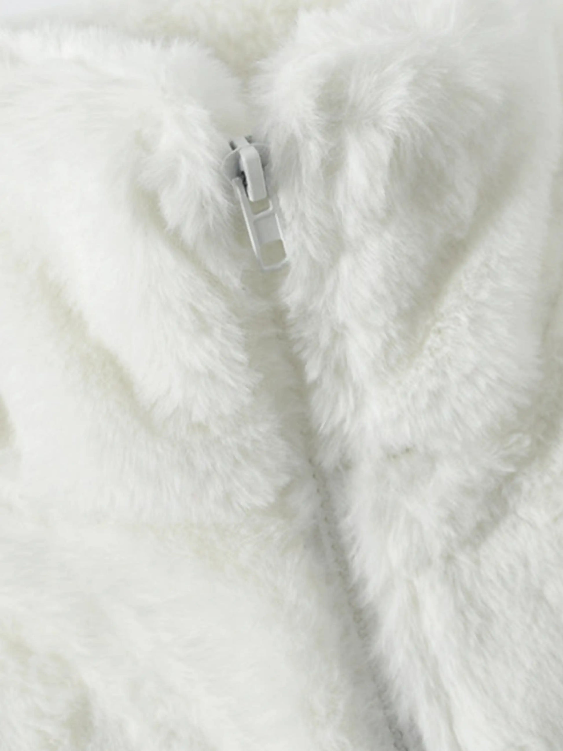 Plush Monogram Embroidered Coat