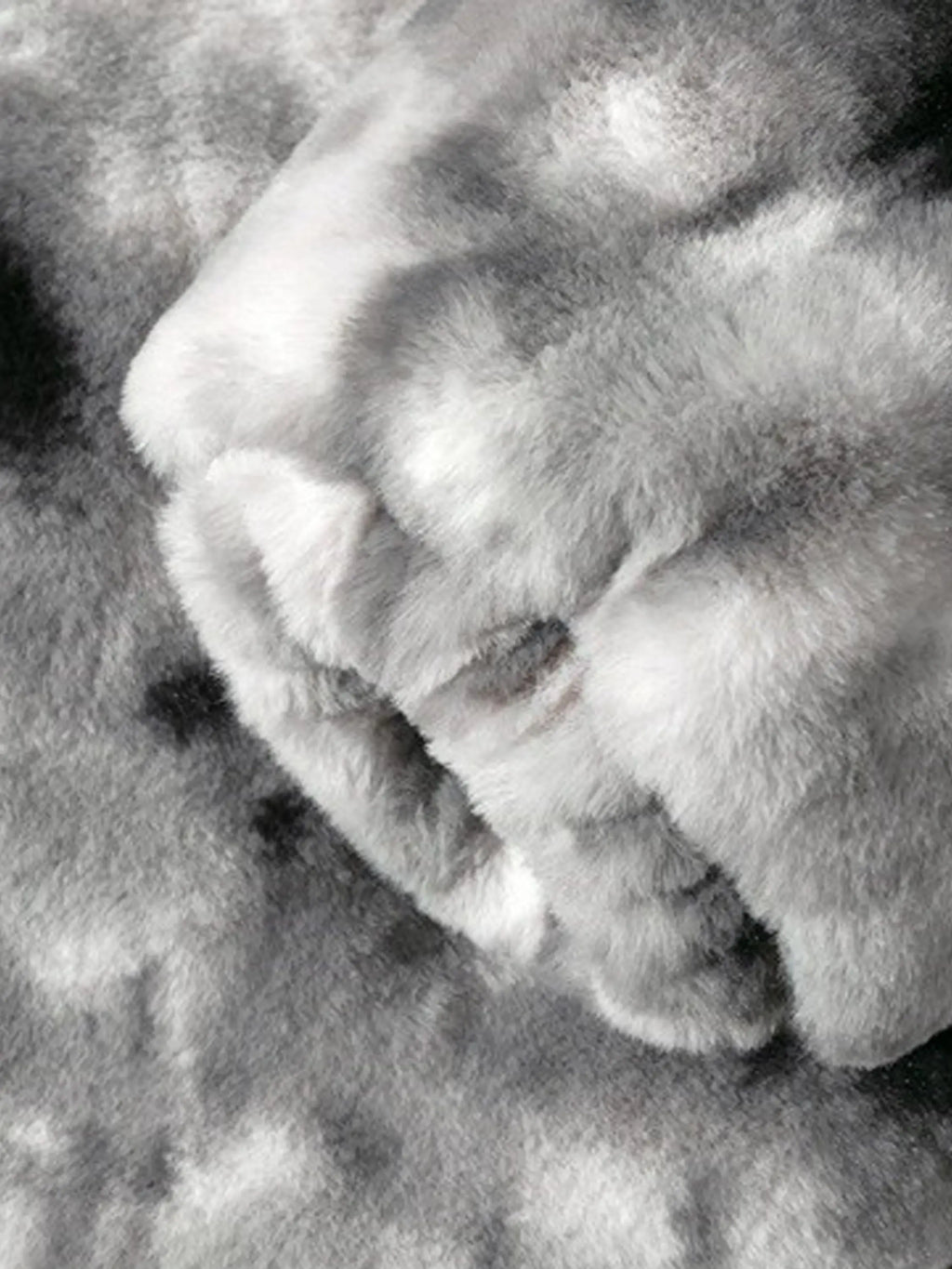Tie-Dye Sherpa Stand Collar Coat