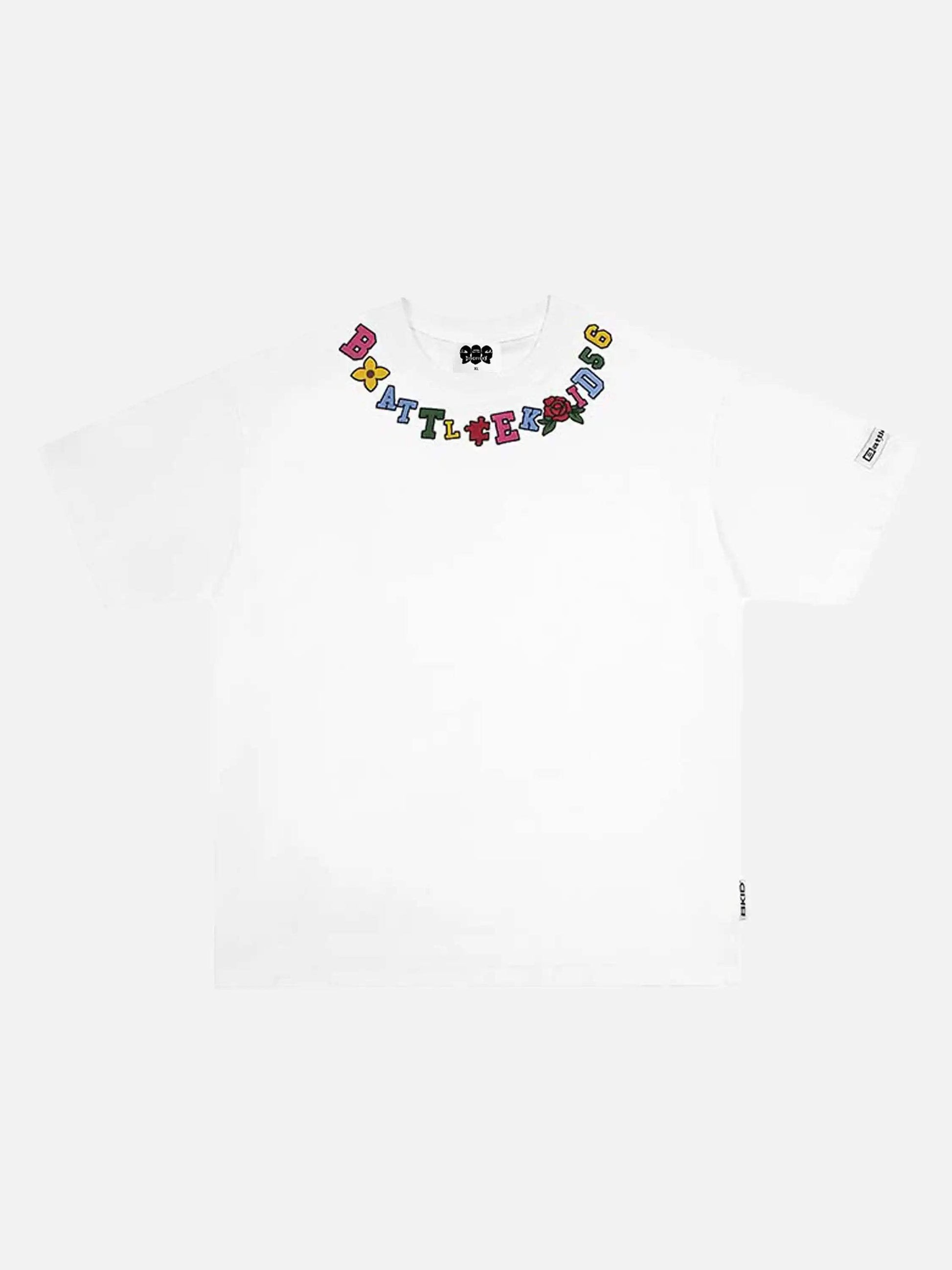 Disguisen Colorful Letter Embroidered T-Shirt
