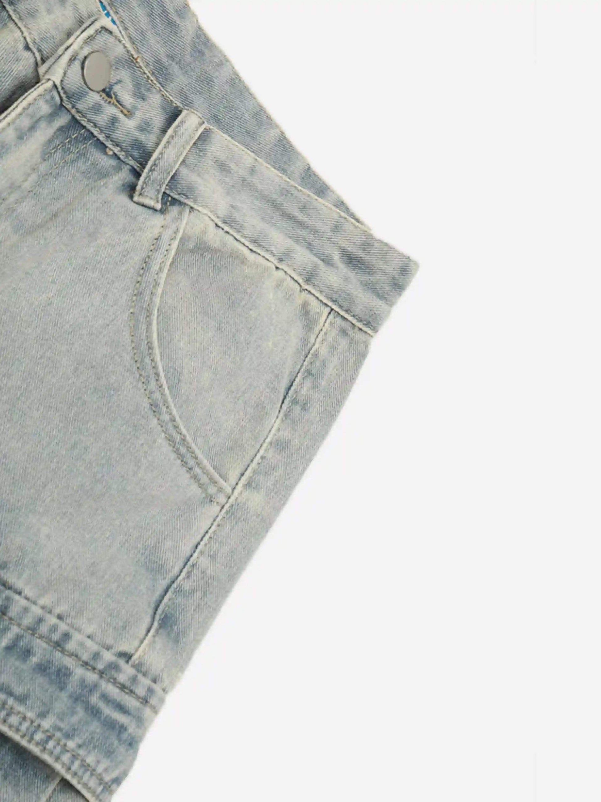 Disguisen Vintage Washed Loose Wide-Leg Denim Jorts