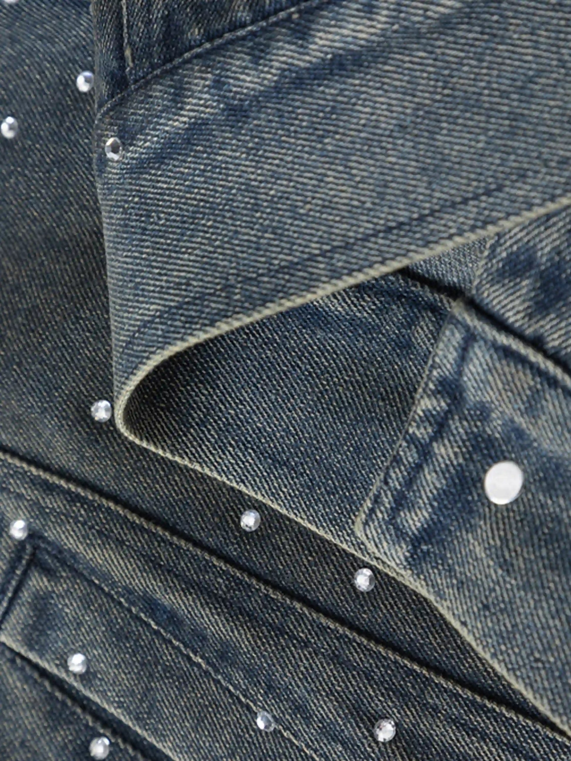 Vintage Diamond Denim Jacket