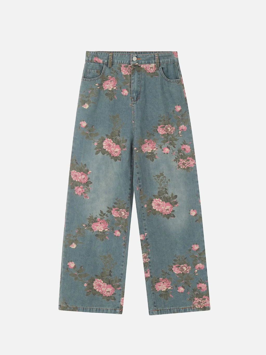 Disguisen American Hip-Hop Vintage Rose Jeans