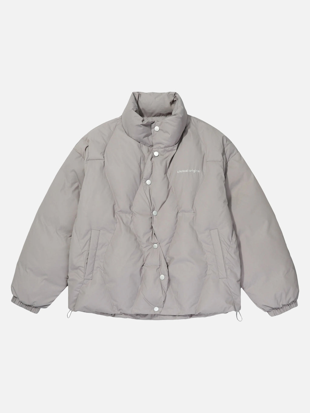 Vintage Embroidered Irregular Puffer Coat