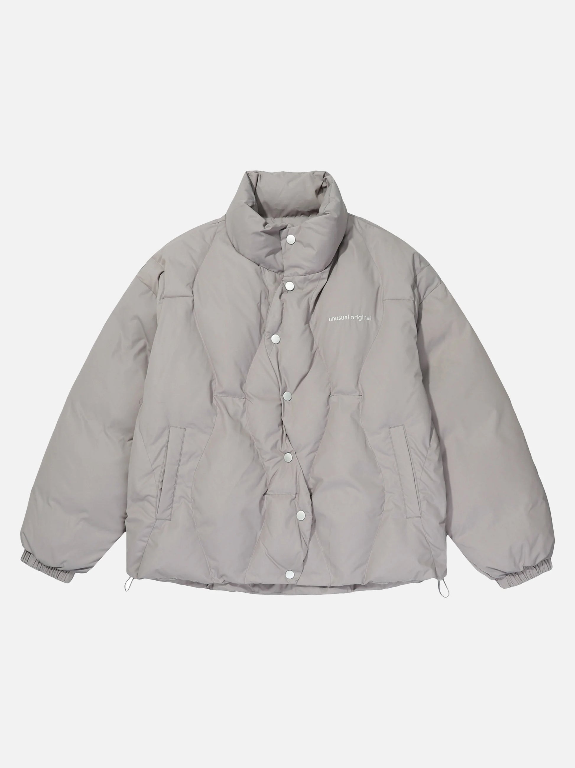 Vintage Embroidered Irregular Puffer Coat