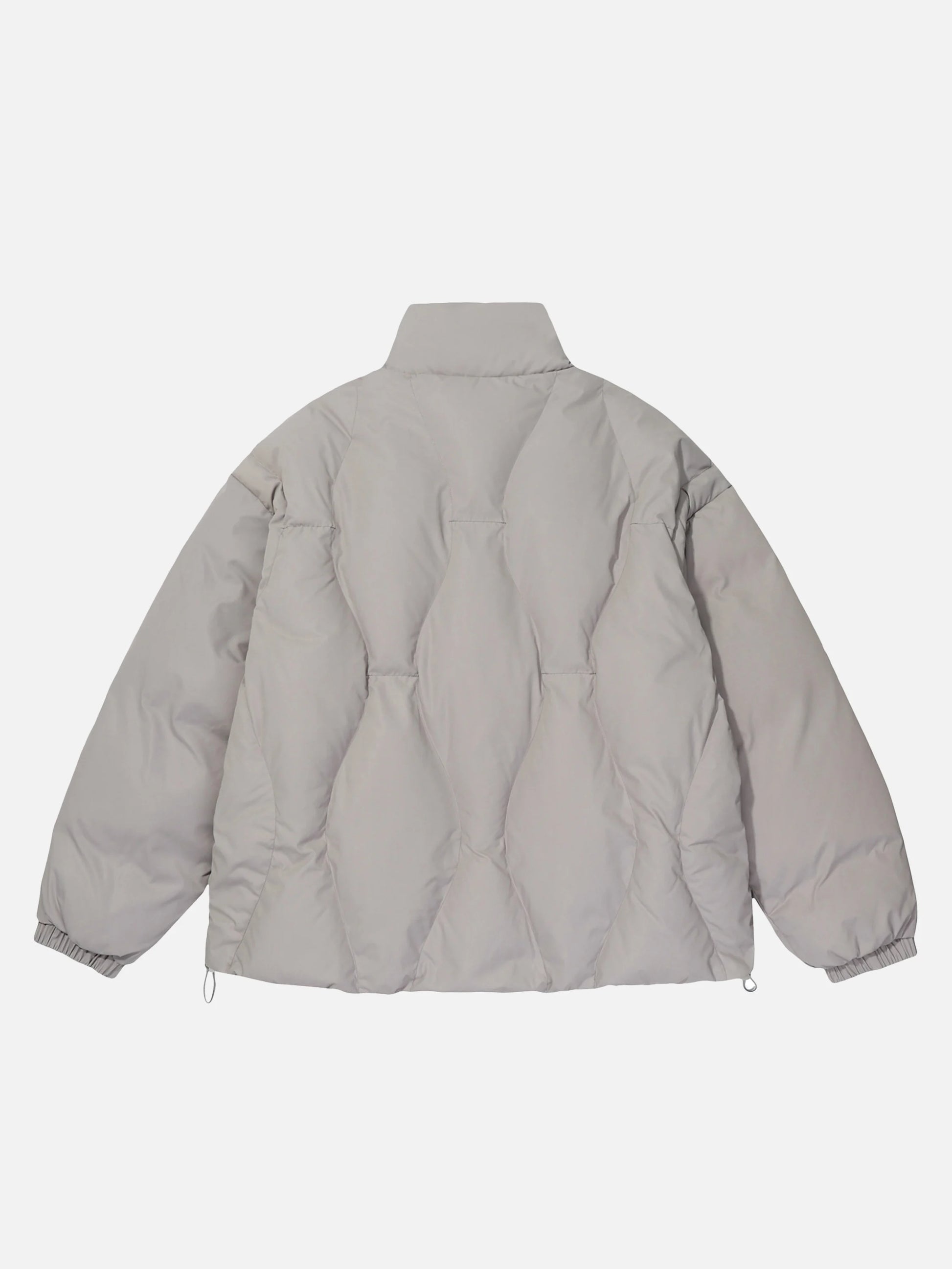 Vintage Embroidered Irregular Puffer Coat