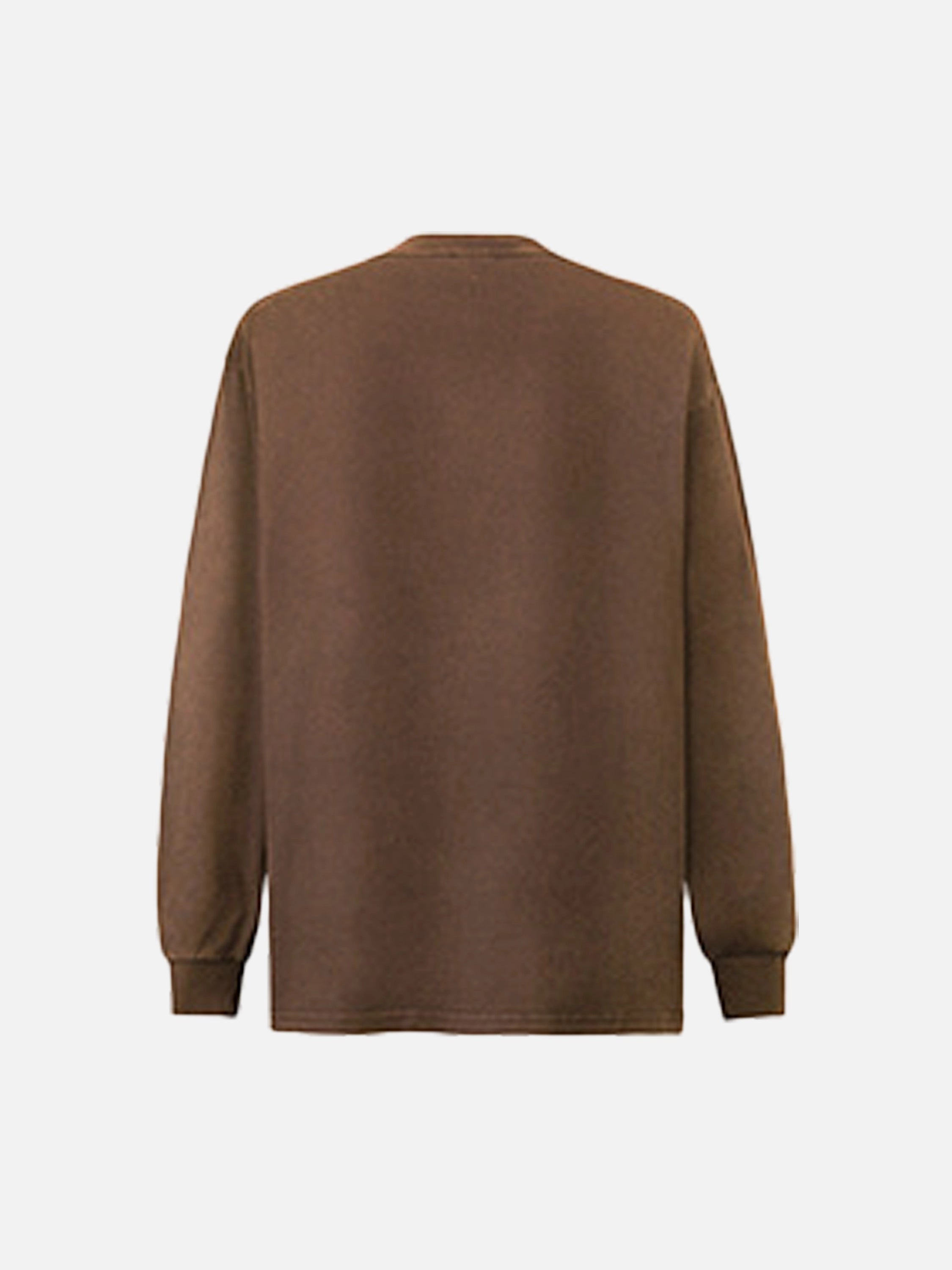 Vintage Distressed Print Long Sleeve T-shirt
