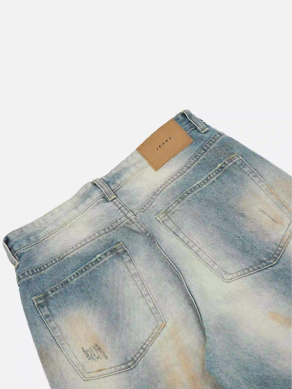 Disguisen Street Distressed Industrial Style Straight Jeans