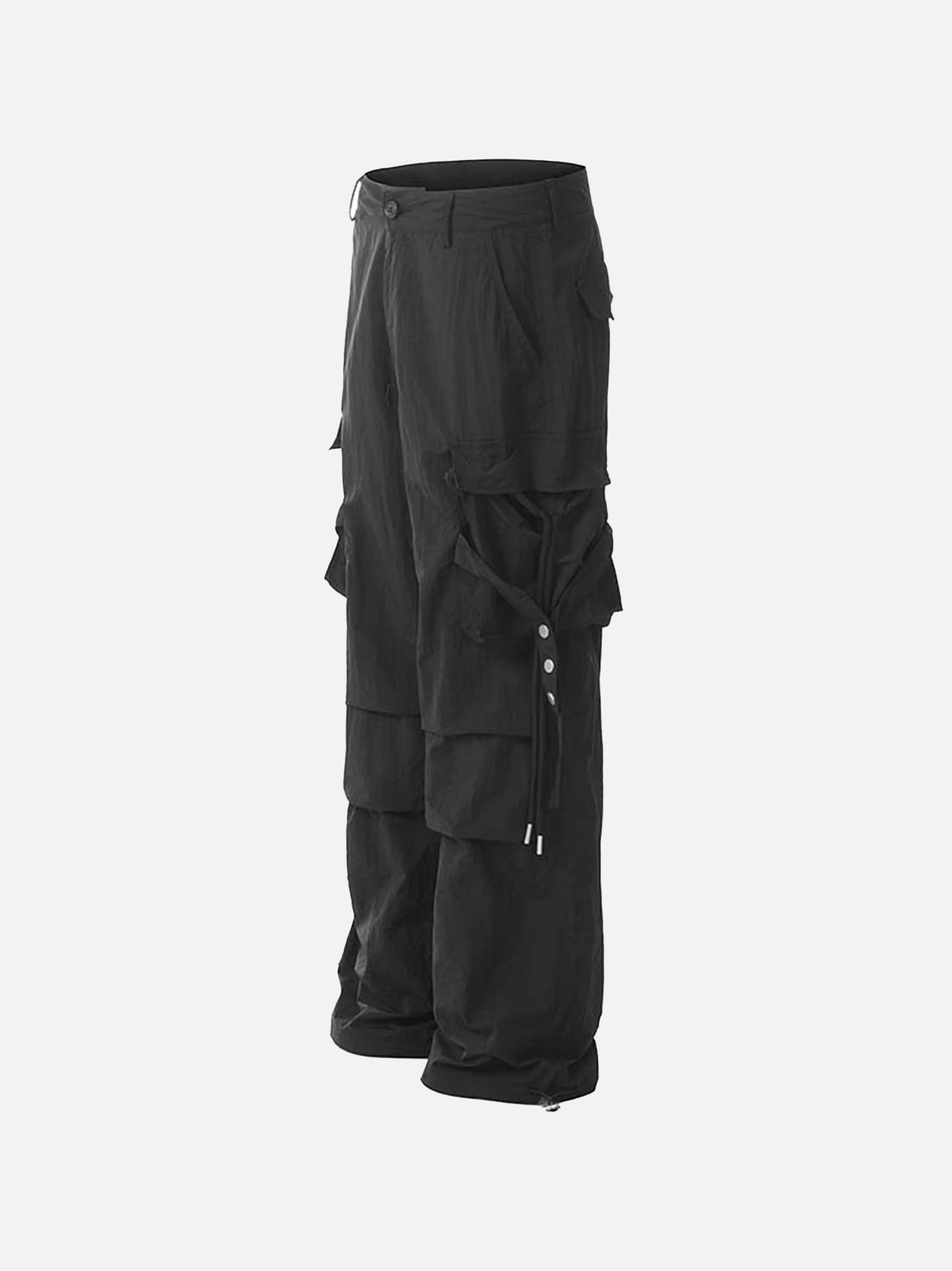 Disguisen Pleated Bandage Drawstring Cargo Pants
