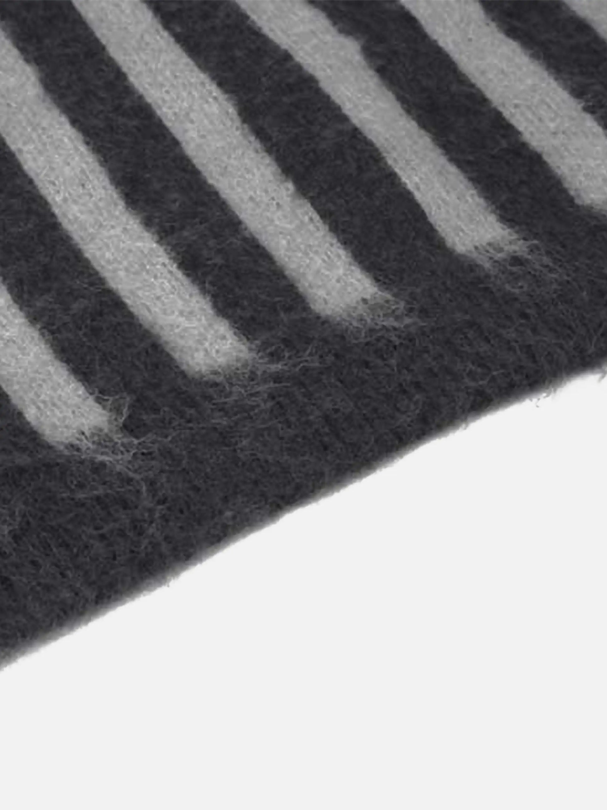 Vintage Vertical Striped Polo Collar Sweater