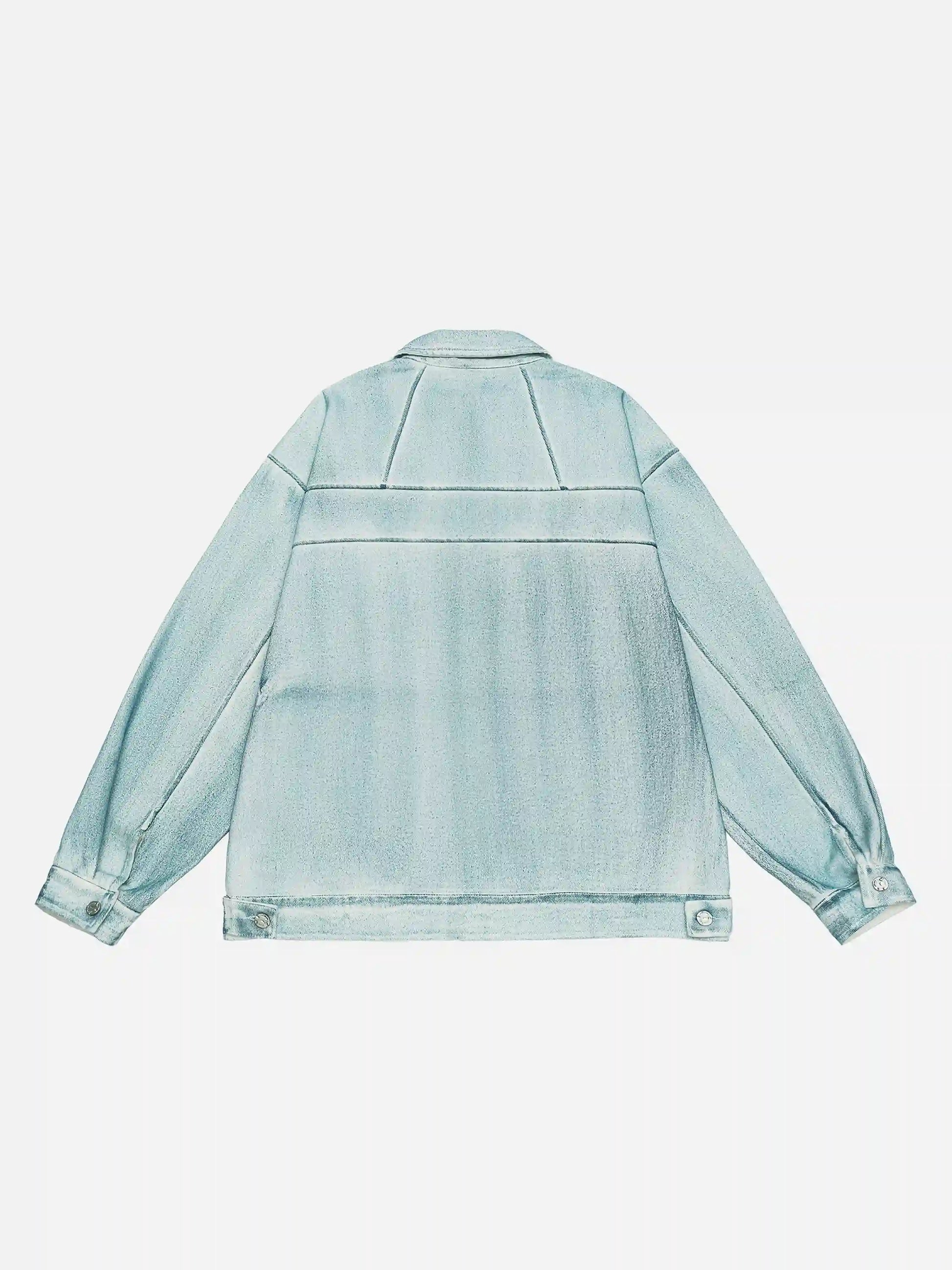 Disguisen American Style Dirty Dyed Colored Denim Jacket
