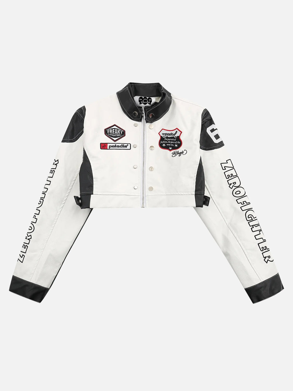 Disguisen American Gym Cropped Leather Biker Jacket