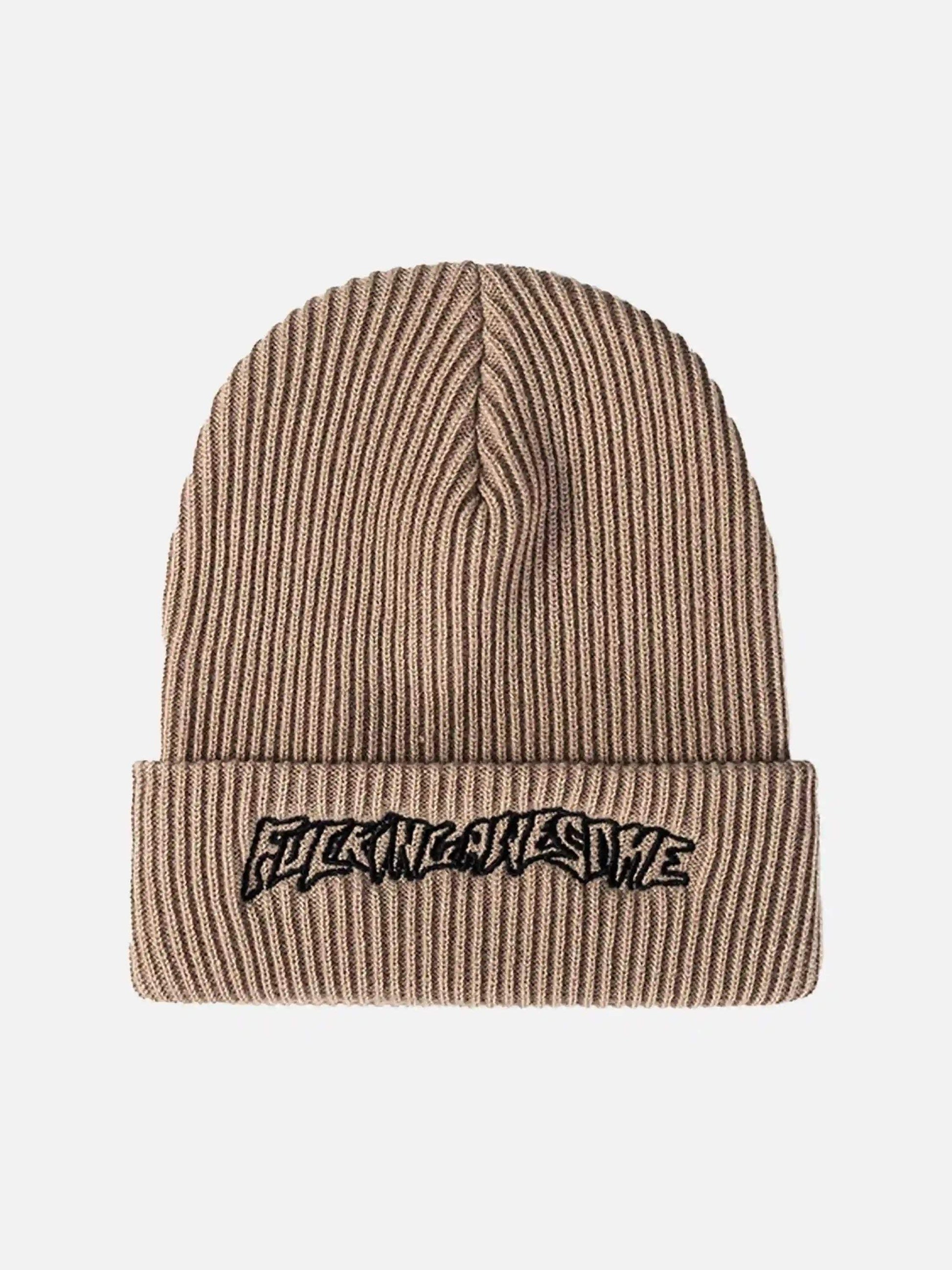 Disguisen American Street Embroidery Knitted Hat