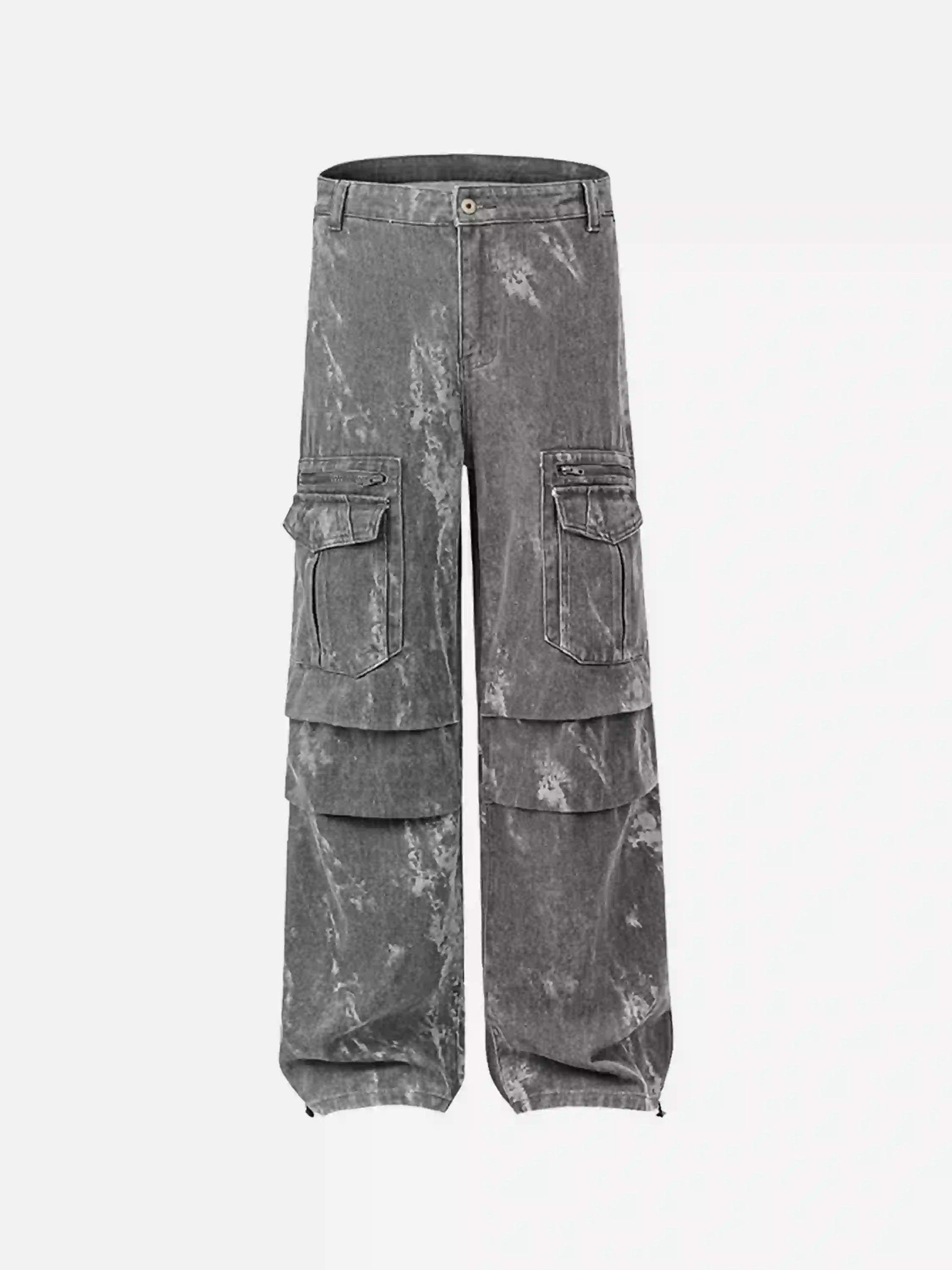Disguisen American Retro Style Multi-Pocket Overalls