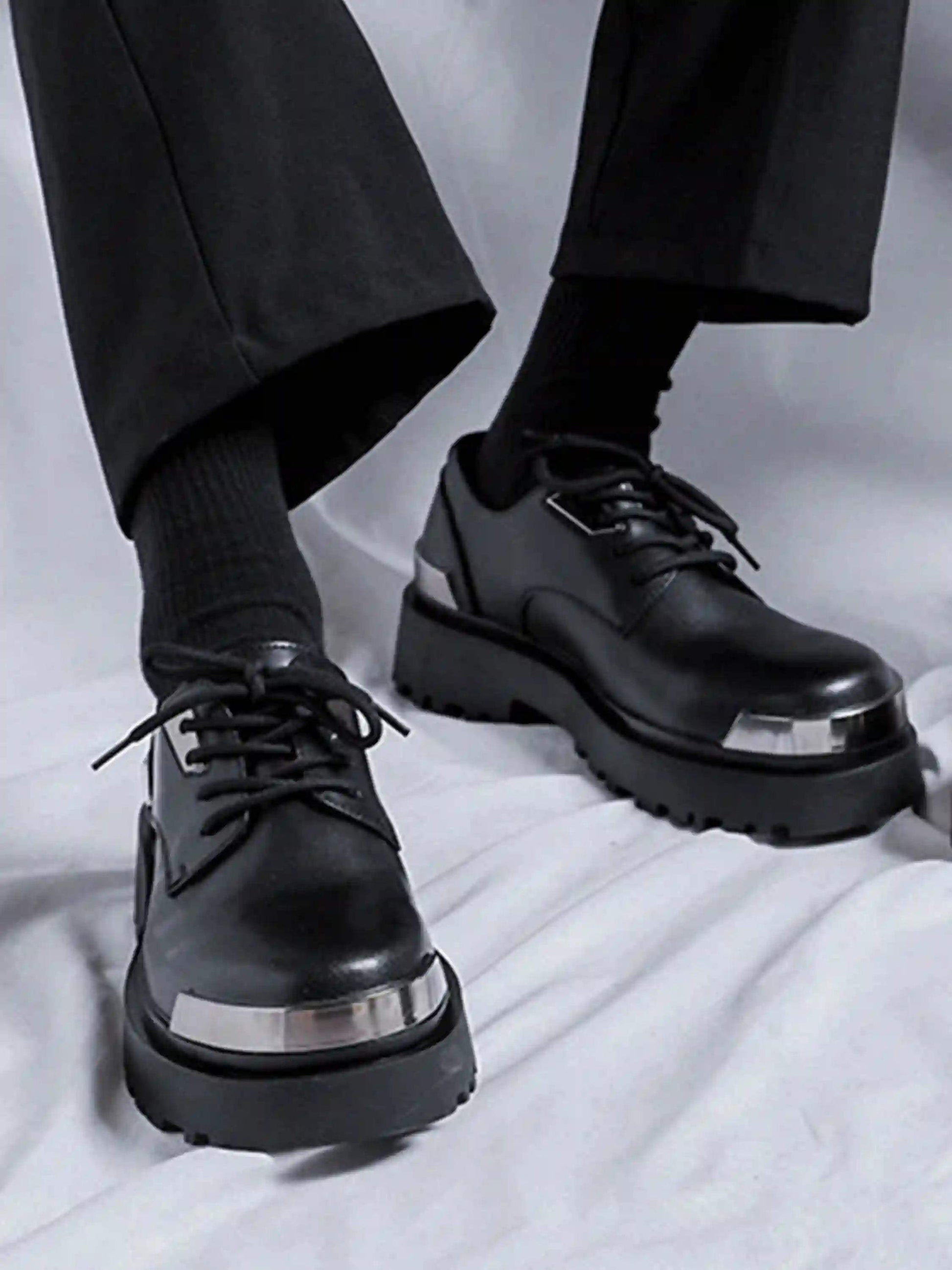 Disguisen Metal Punk Platform Derby Shoes