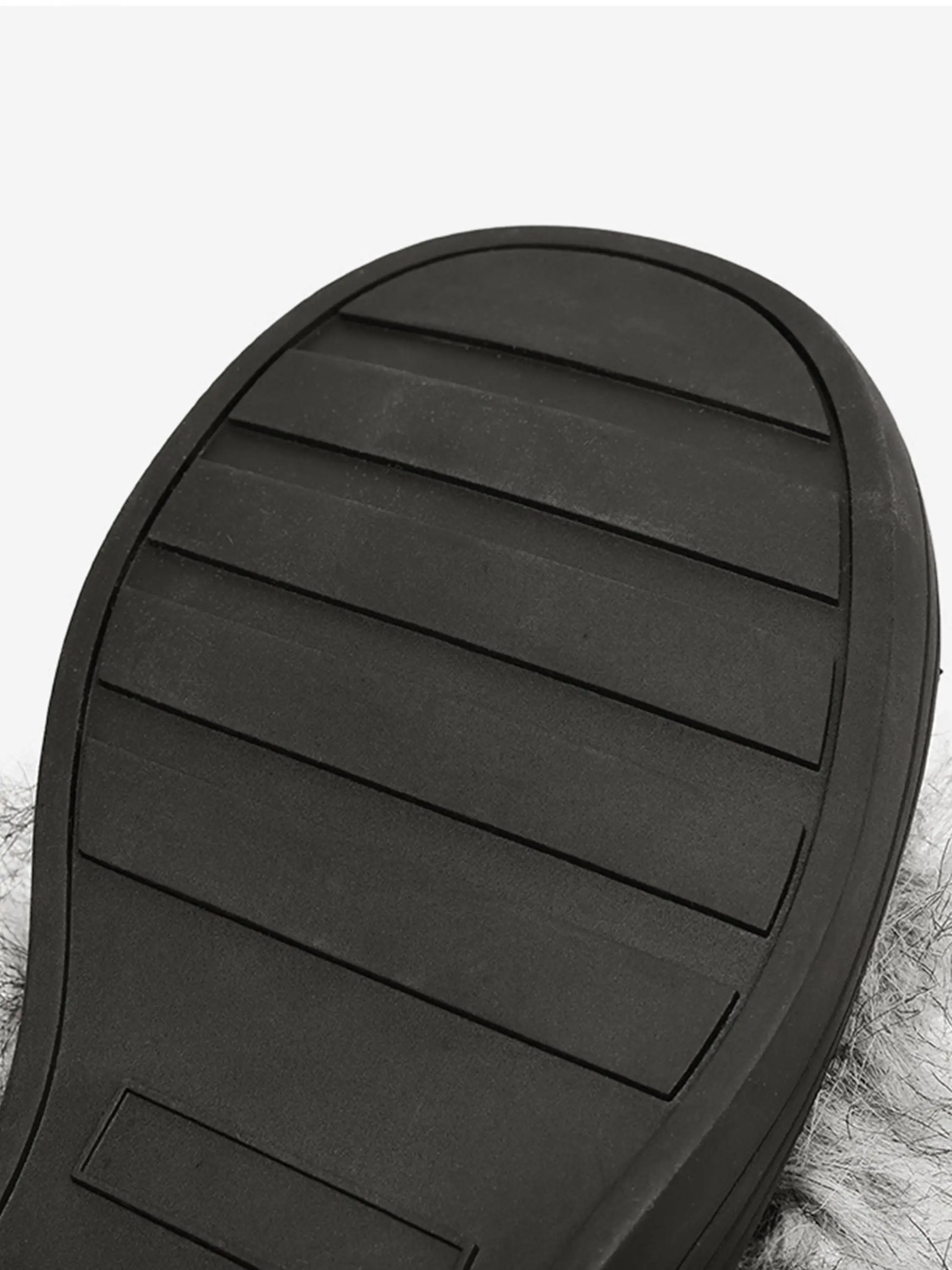 Furry Lace-up Chunky Boots