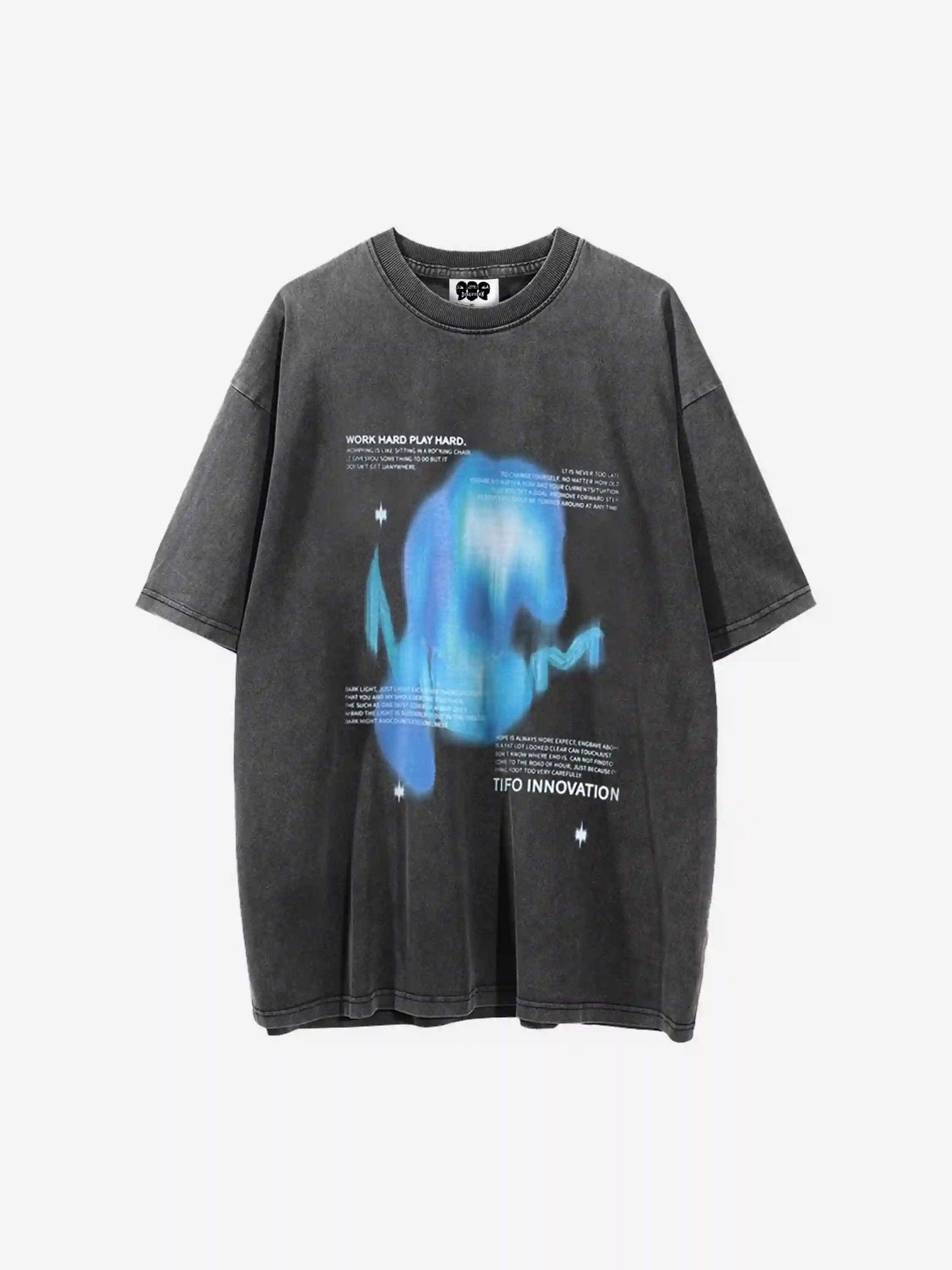 Disguisen American Retro Aurora Hip-Hop T-Shirt