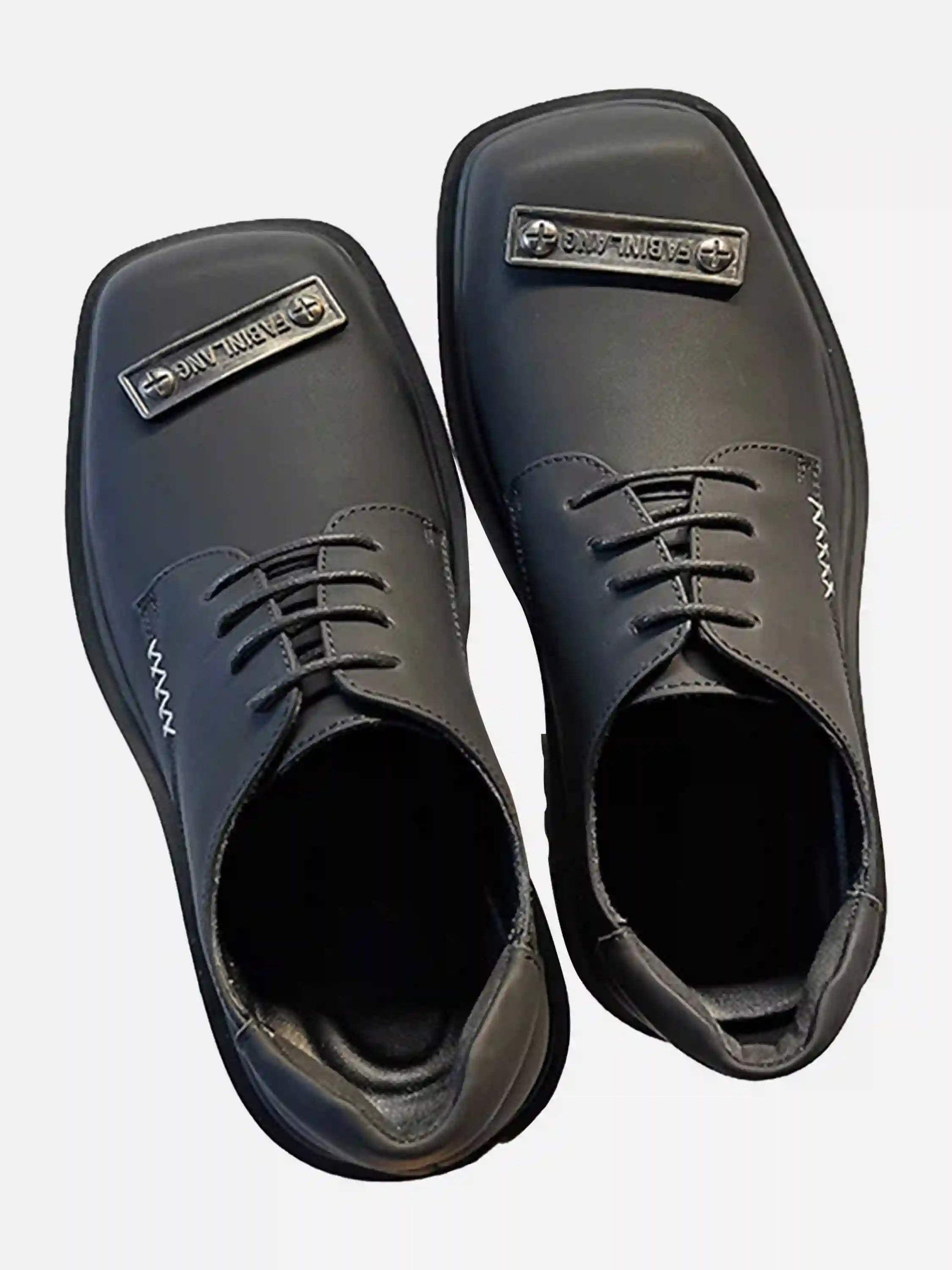Disguisen Thick-Soled Punk Leather Derby Shoes