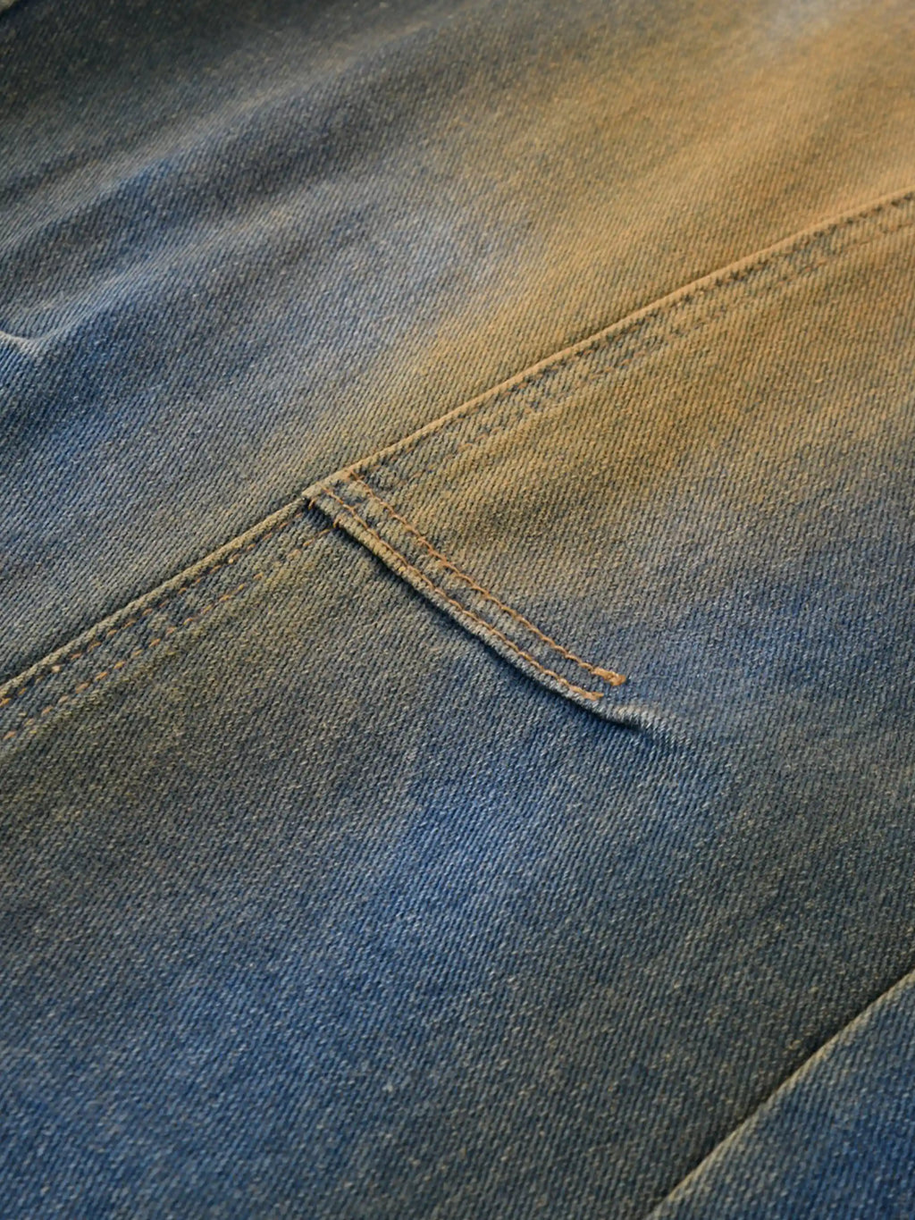 Straight-Leg Patchwork Mud-Dyed Jeans