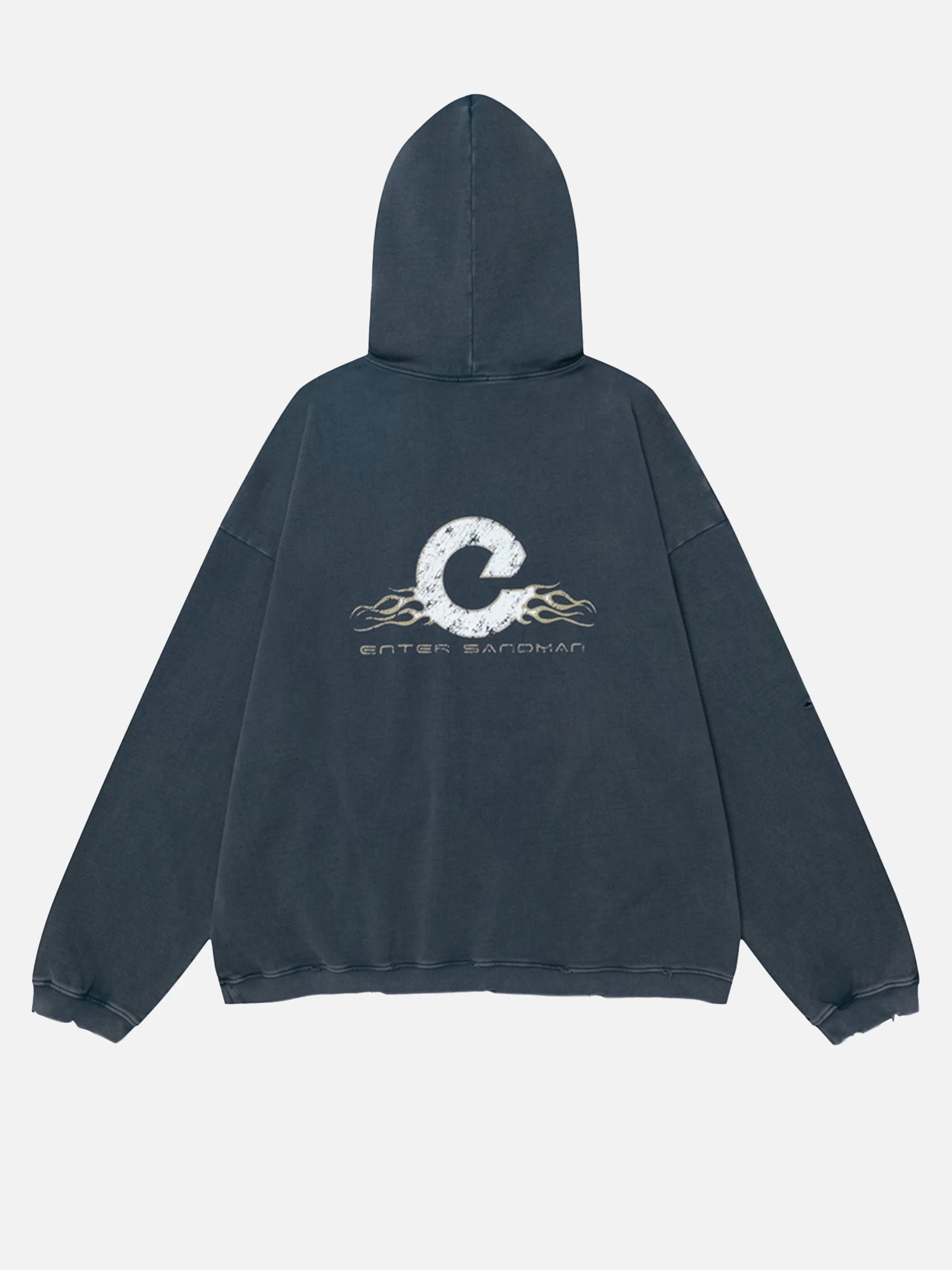 Vintage Distressed Color Oversize Hoodie