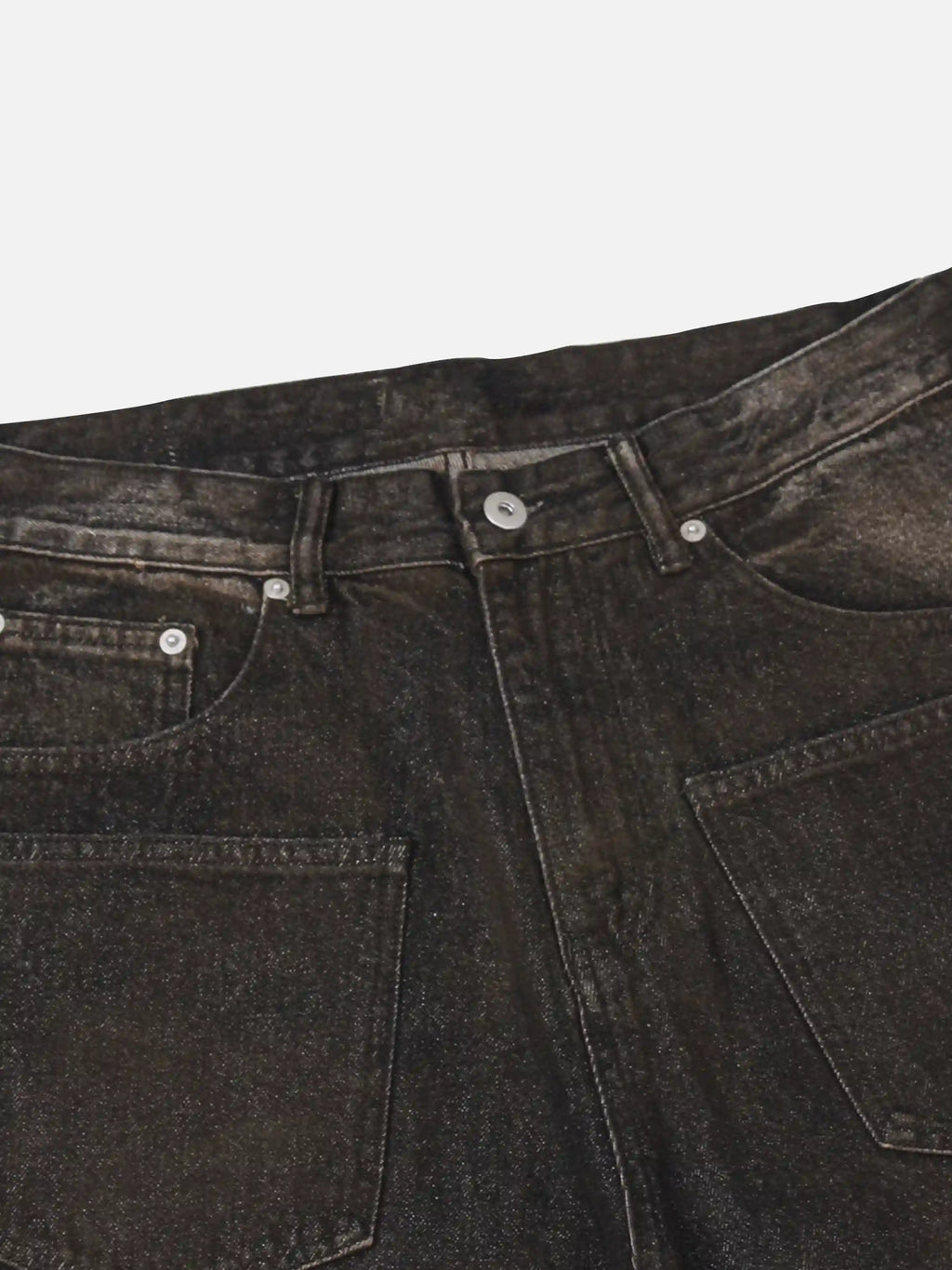 Washed Distressed Multi-pocket Ripped Jeans
