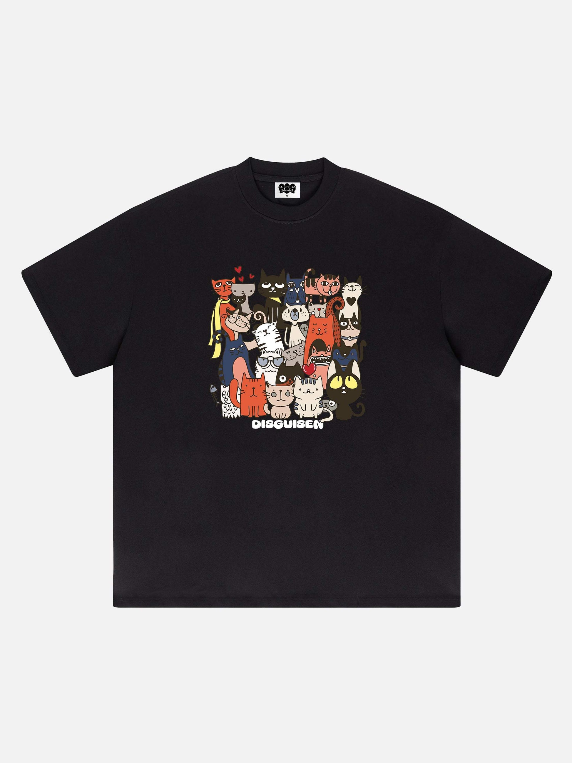 Disguisen Funny Cartoon Cotton T-Shirt