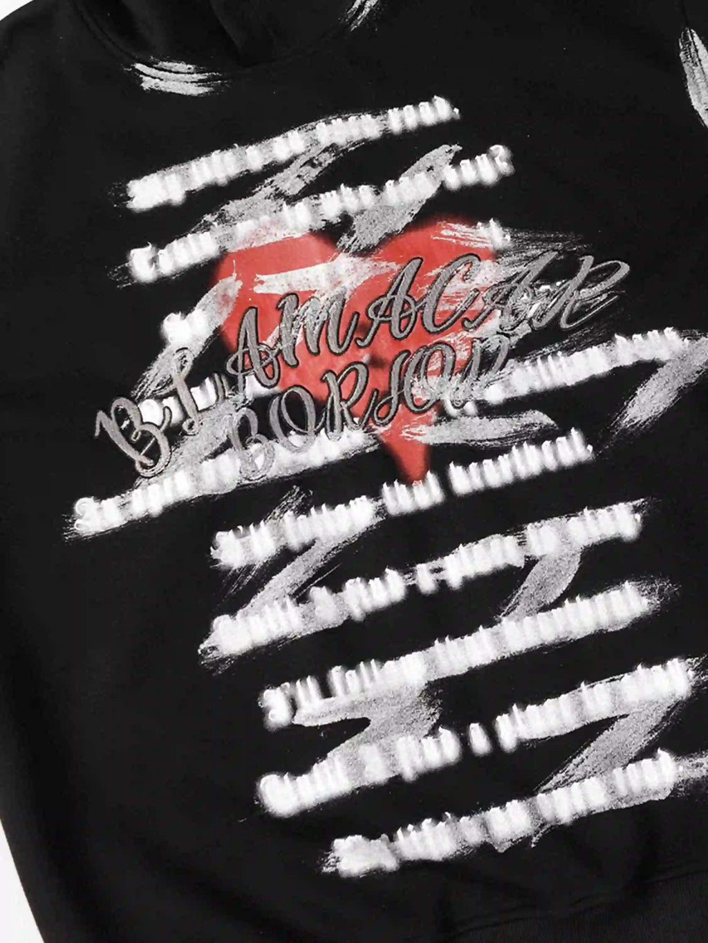 Disguisen High Street Heart Graffiti Print Hoodie