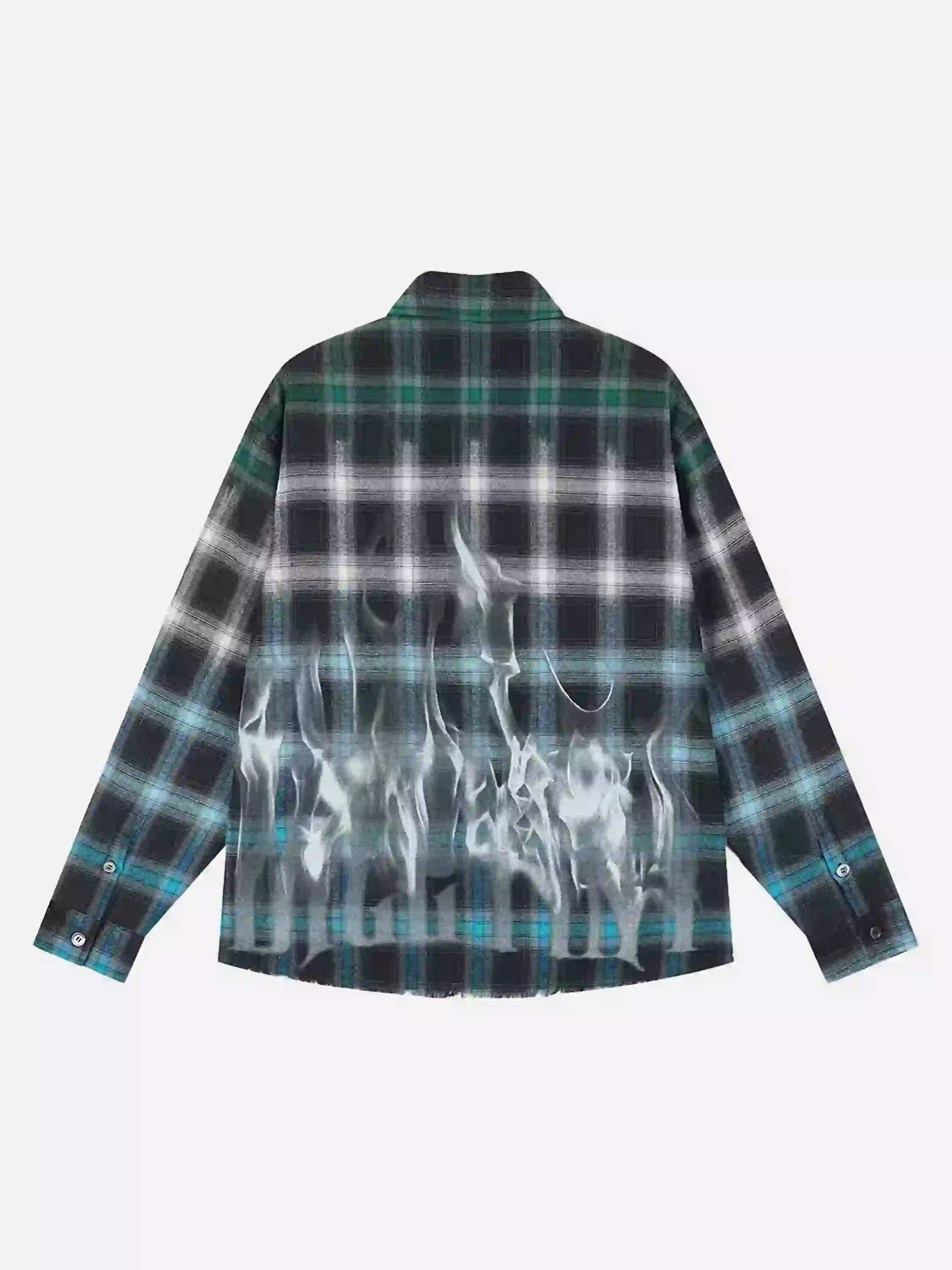 Disguisen American High Street Flame Contrast Patchwork Shirt