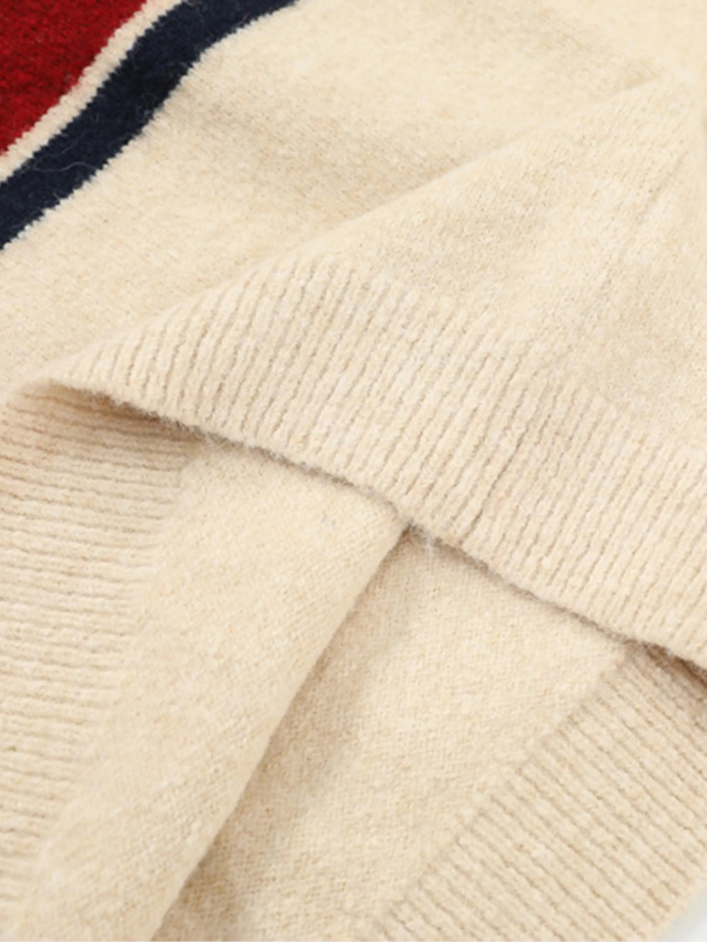 Vintage Preppy Colorblock Lapel Sweater