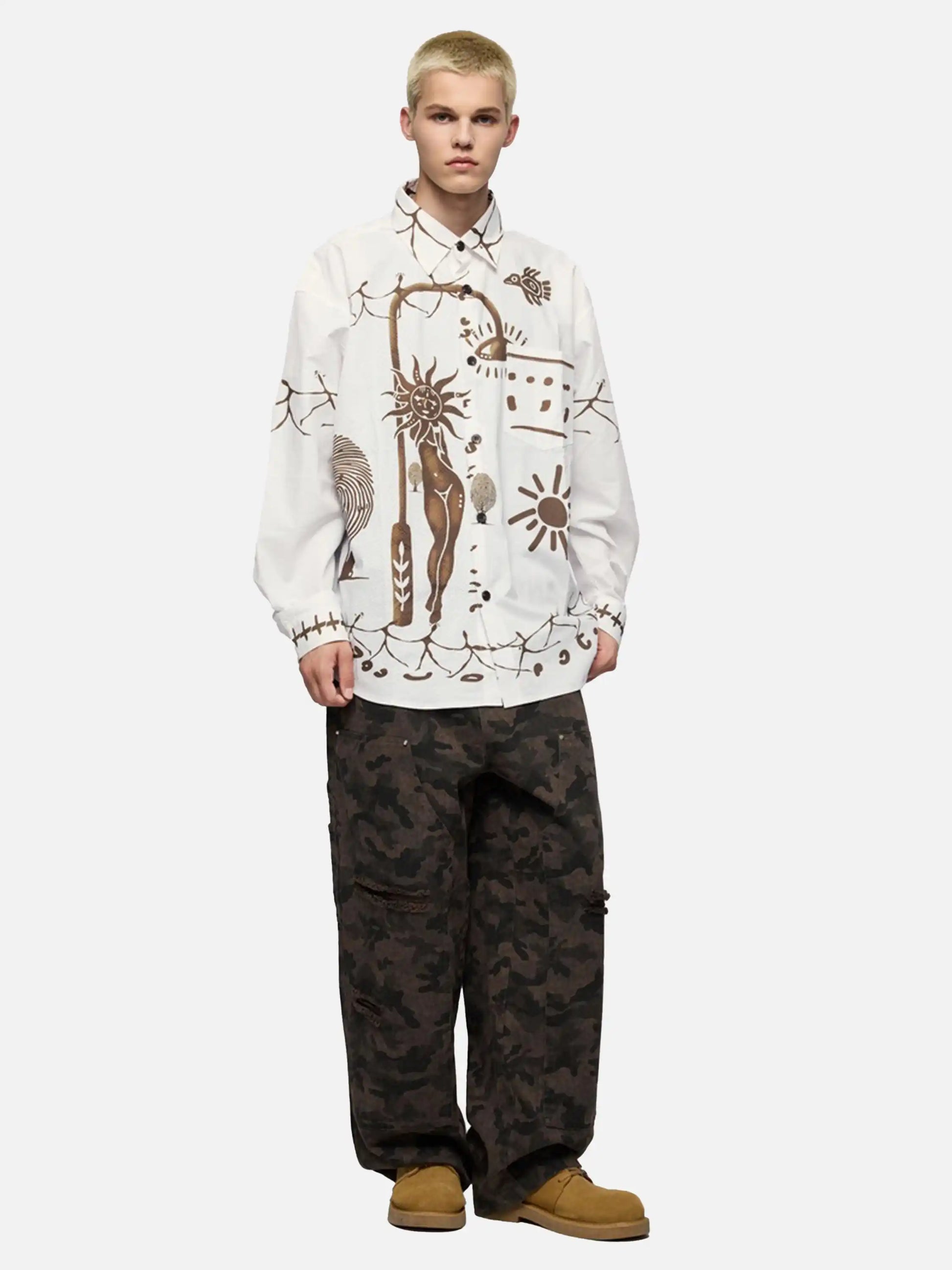 Disguisen American Mayan Abstract Mural Shirt