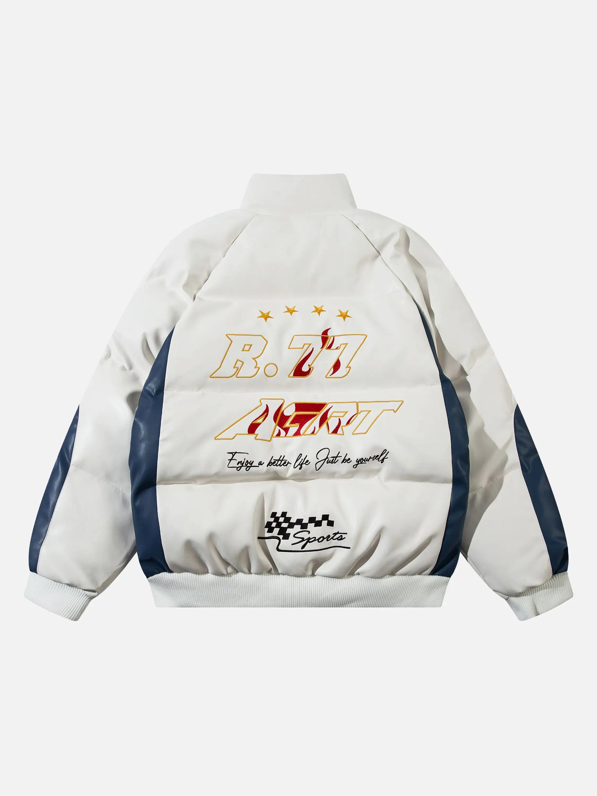 Disguisen American Retro Flame Embroidered Coat