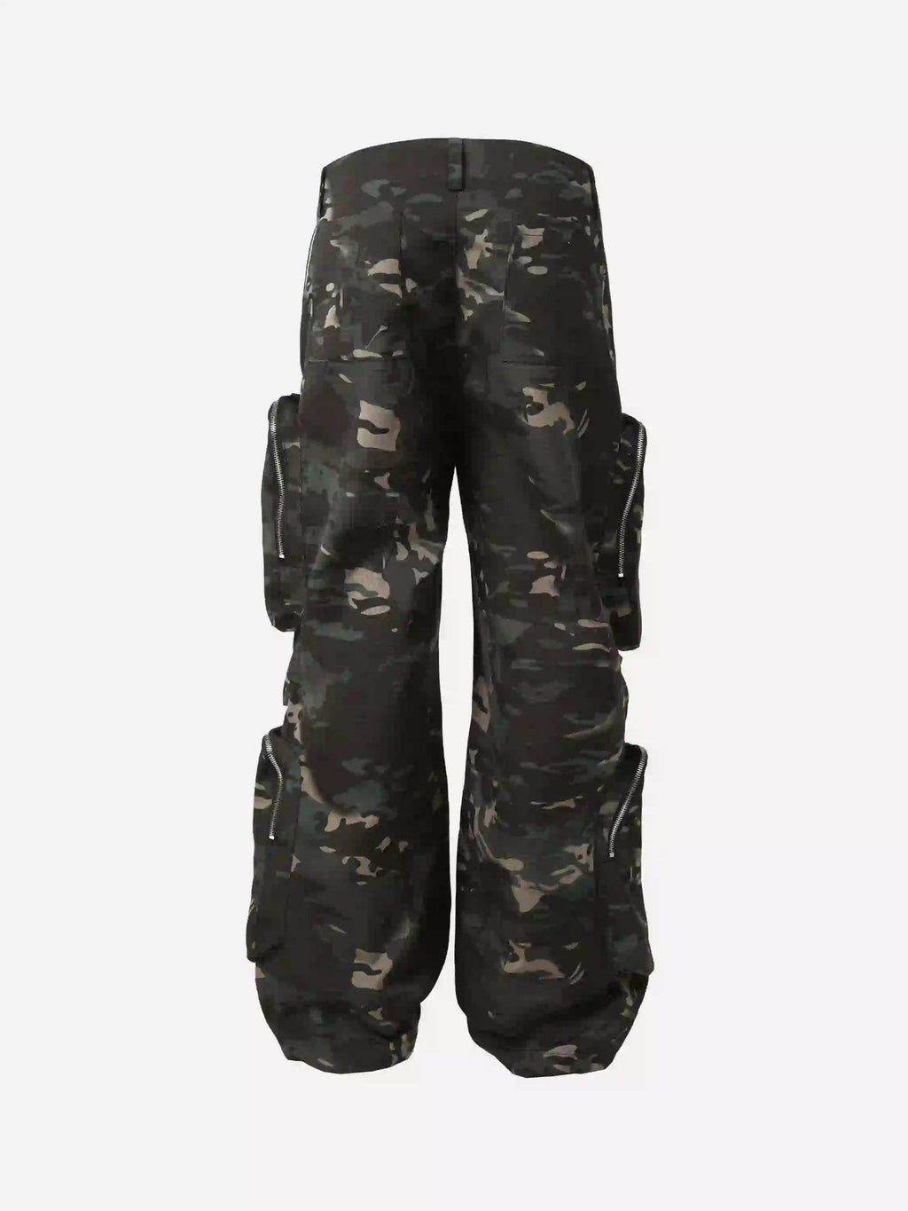 Disguisen Street Dark Camouflage Zipper Cargo Pants