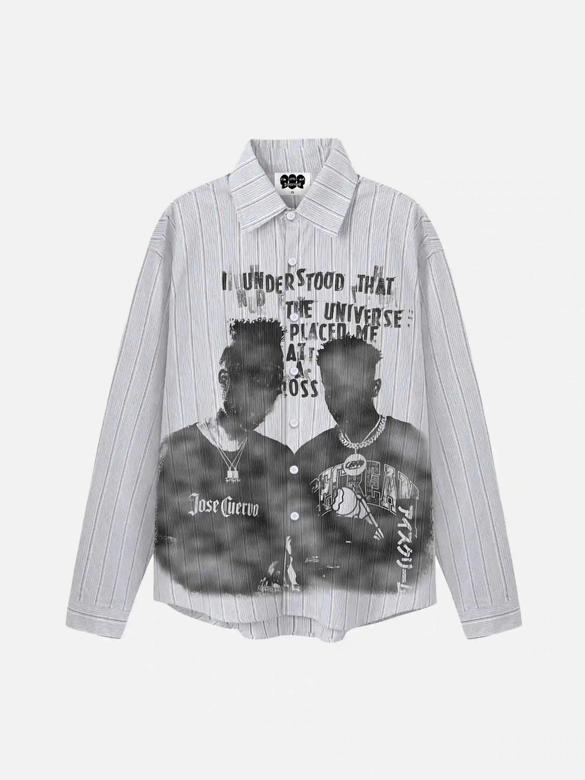 Disguisen Hip-Hop Street Rap Ink Portrait Shirt
