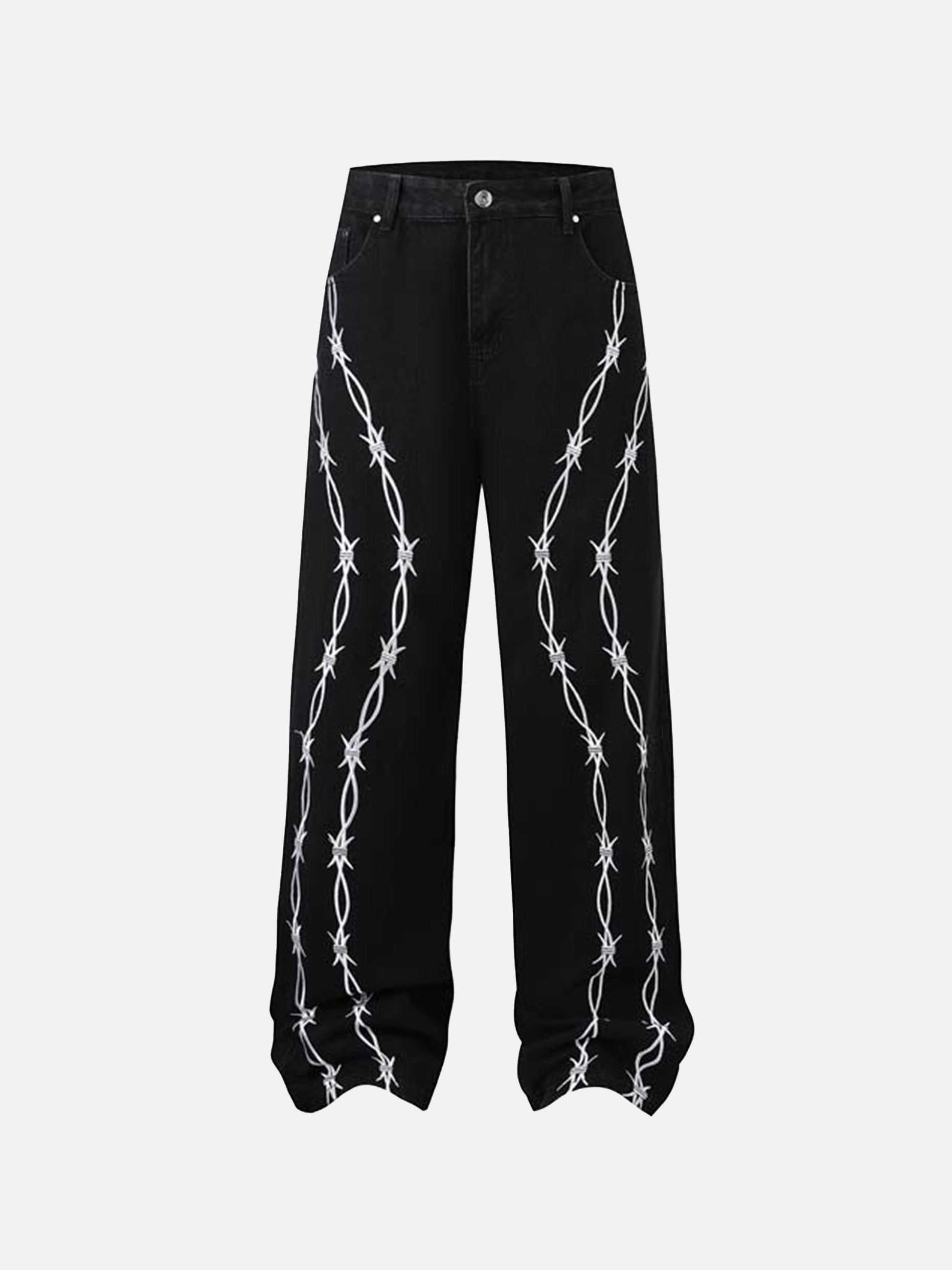 Thorn Chain Embroidered Jeans