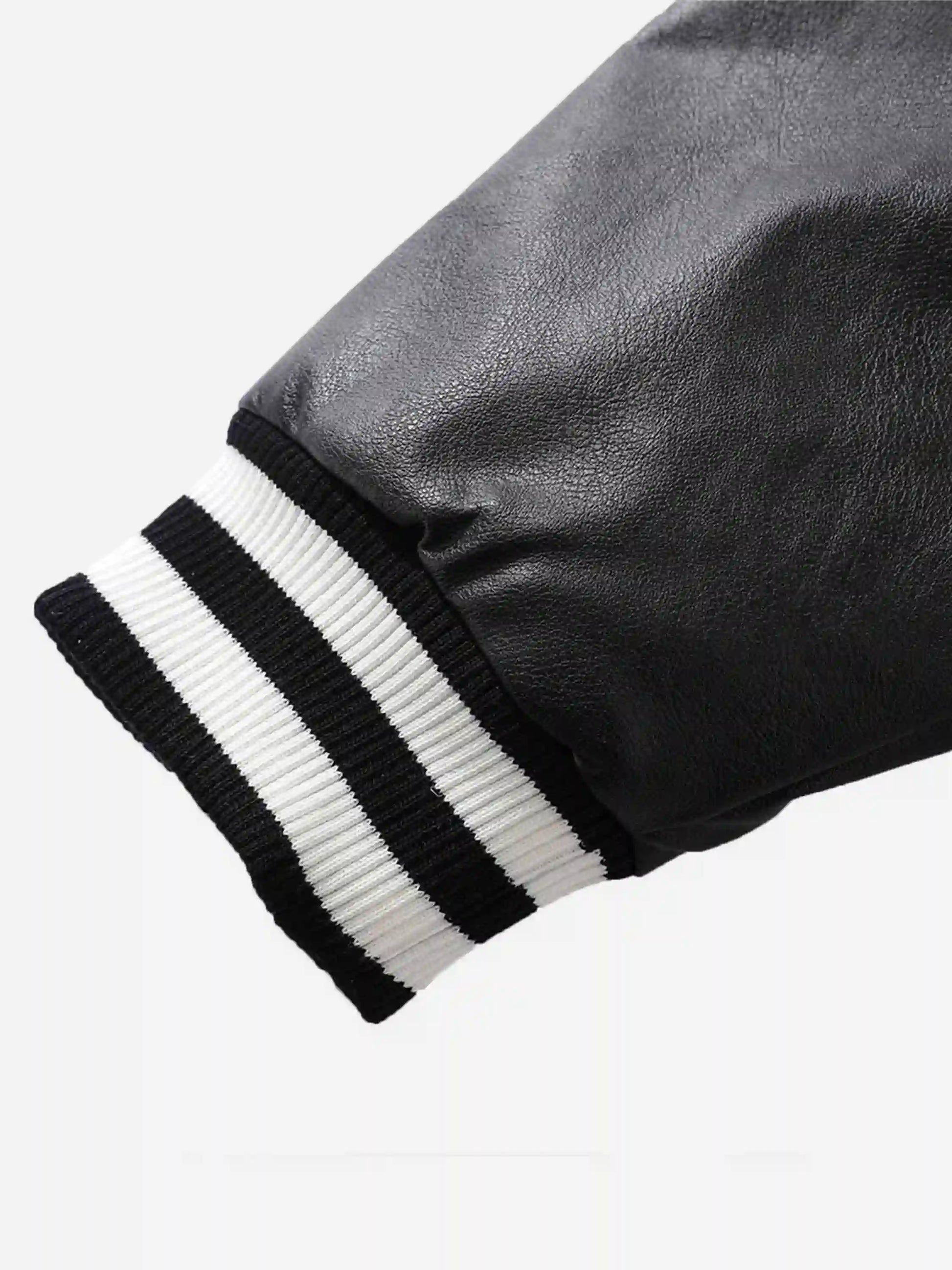 Disguisen Flocking Embroidery Baseball Jacket